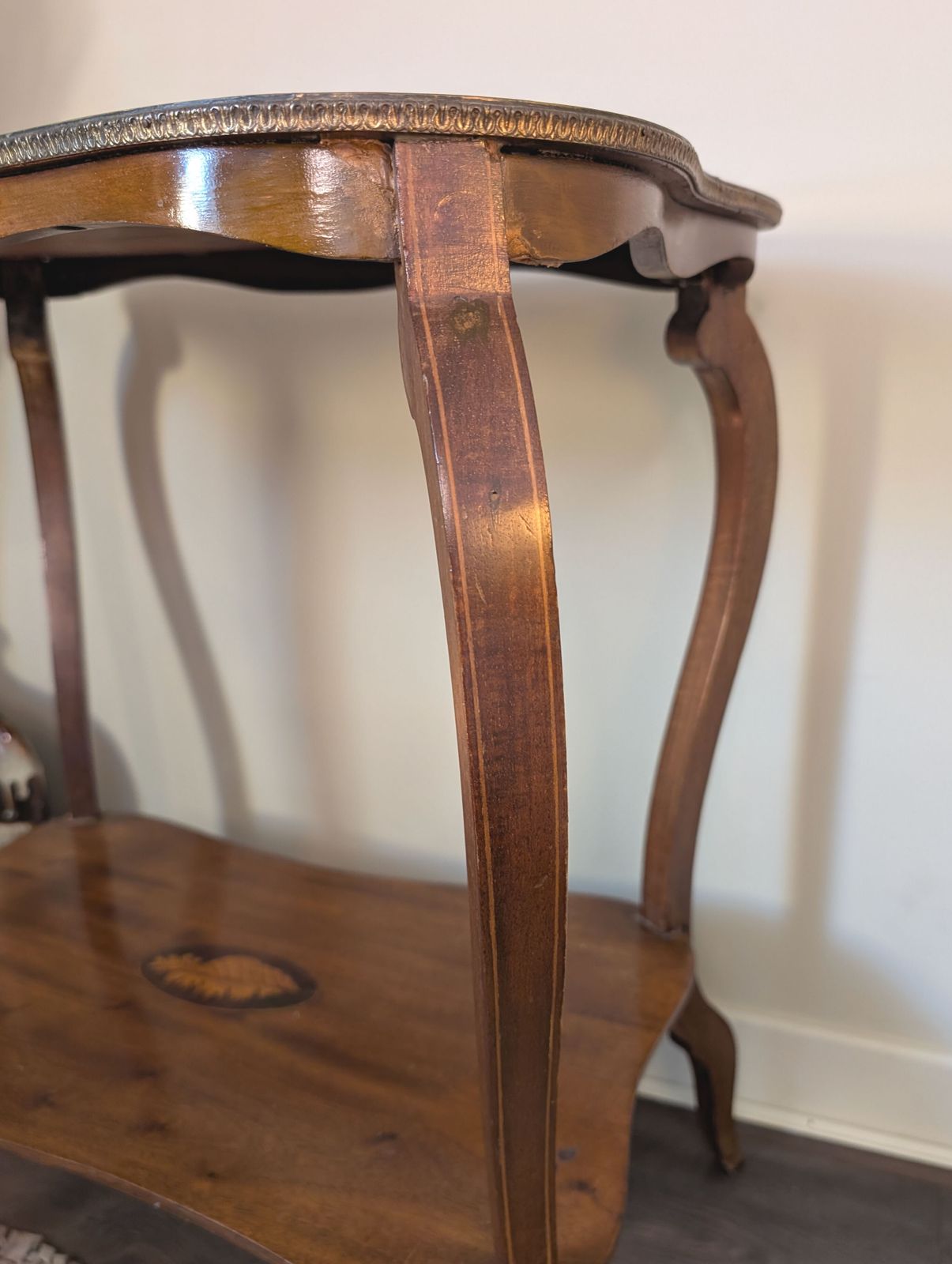 photo buy French Style Kidney Occasional Table With Angelic Inlay Marquetry Top   Limited Time Offer!