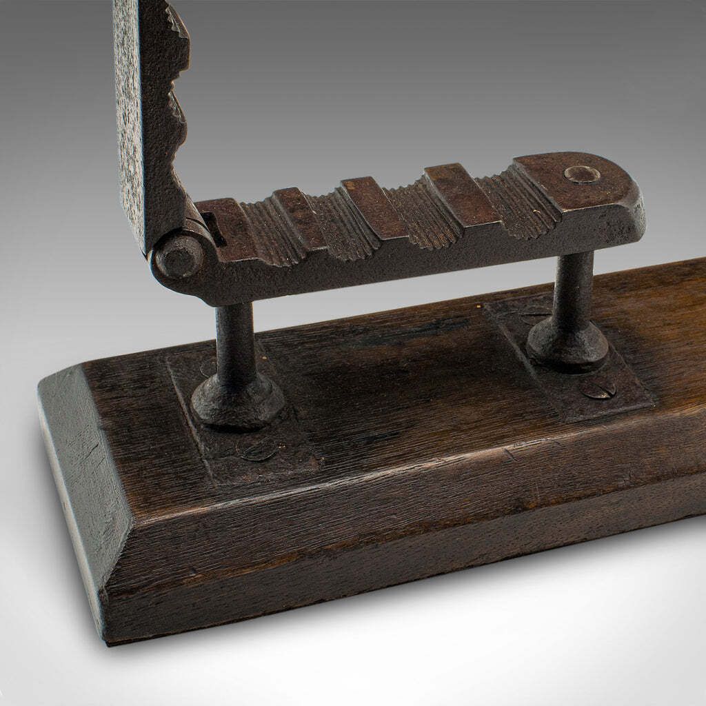 Antique Apothecary Cork Compressor, English, Oak, Wine Bottle, Press, Georgian photo for sale