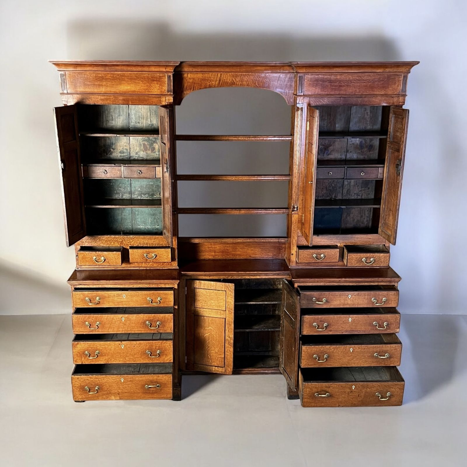A Georgian Oak Estate Or Housekeepers Cupboard photo for sale