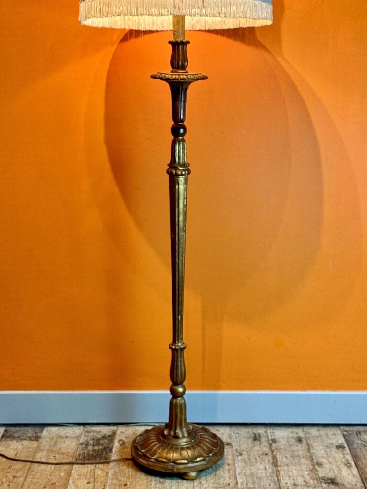 Vintage Italian Giltwood Floor Lamp photo furniture