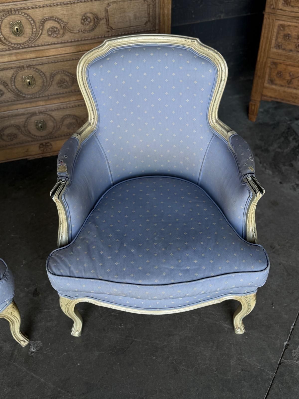 Comfortable Pair French Bergere Arm Chairs photo Furniture