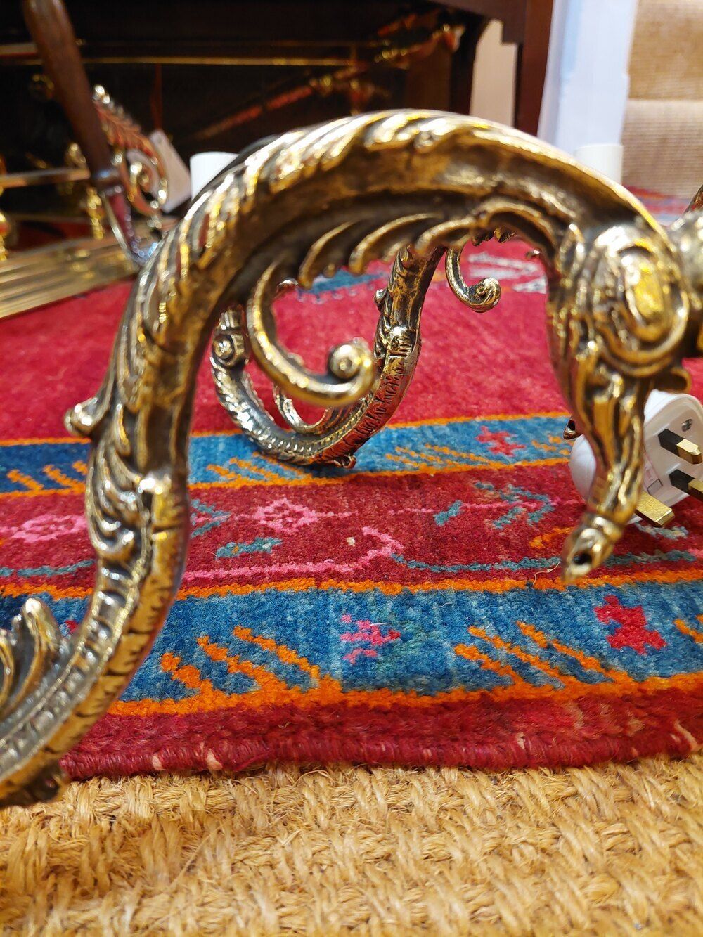 1920's Eight Branch Cast Brass Chandelier photo 1250.0