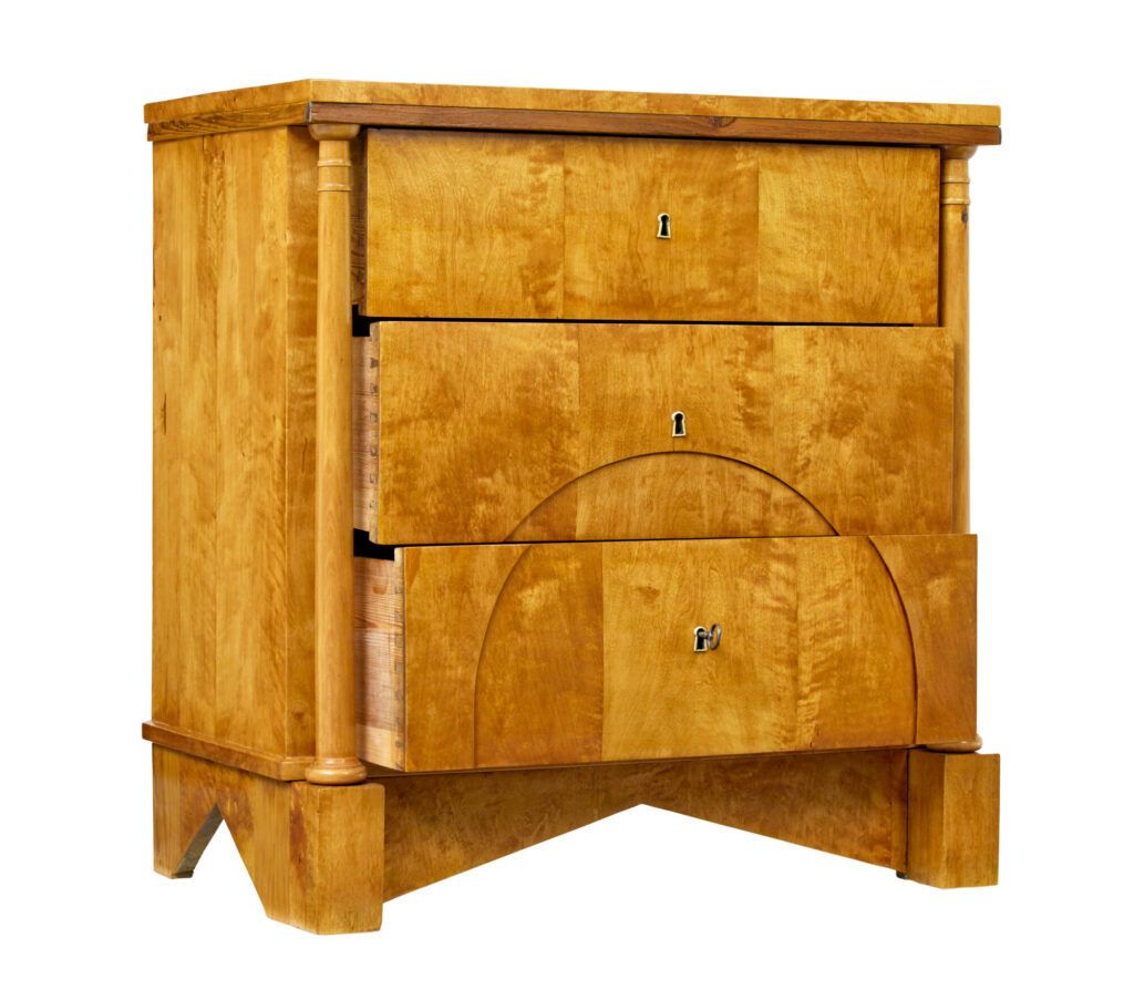 19th Century Swedish Empire Birch Chest Of Drawers photo vinterior