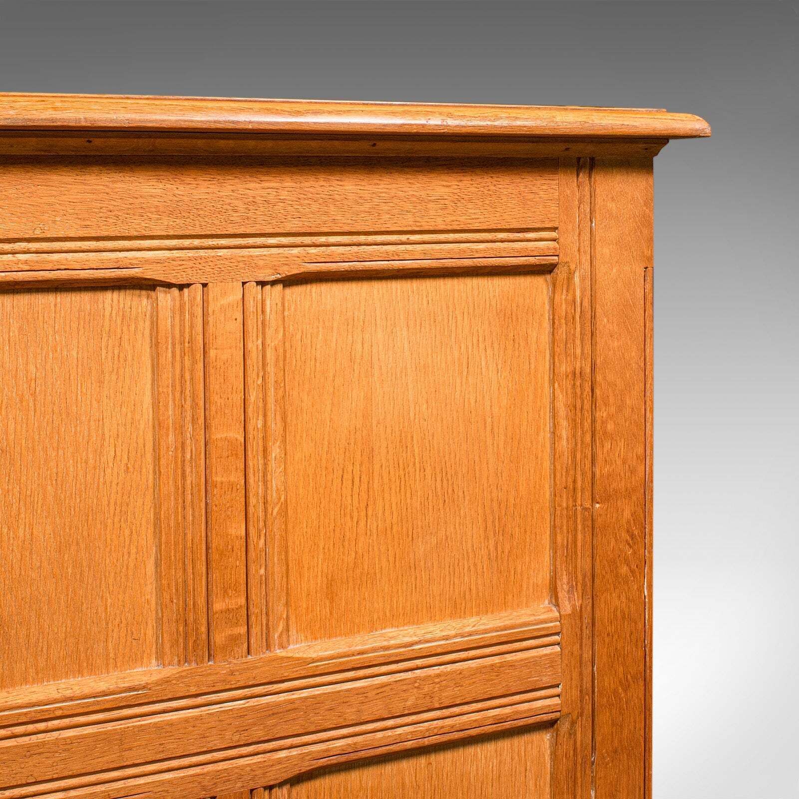 Furniture Large Vintage Bespoke Kneehole Desk, English, Oak, Writing Table, Mid Century photo