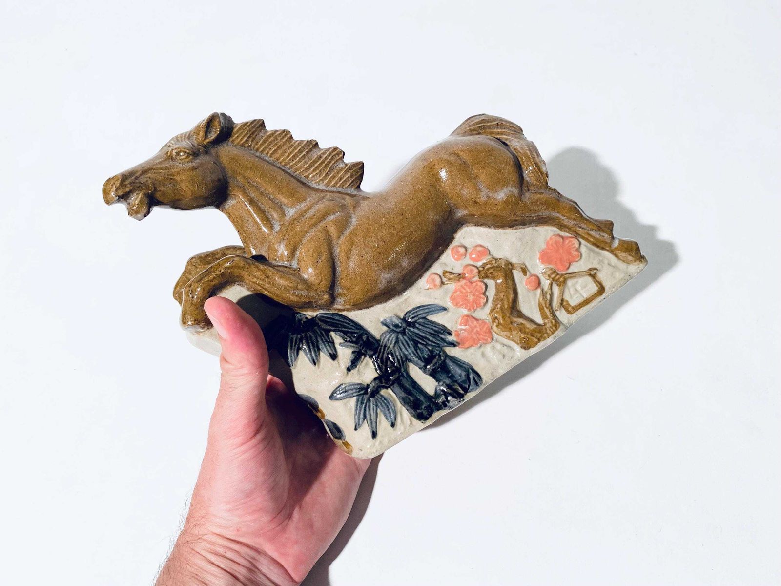Ceramic Horse Spirit Decanter / Japanese Or Chinese Bar Decor / Sake Bottle photo buy