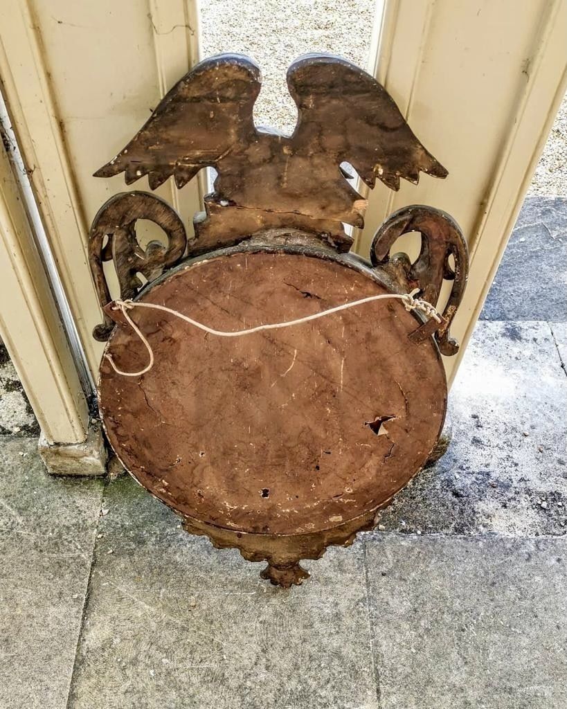 Regency Gilt Wood Convex Mirror photo Home Decor