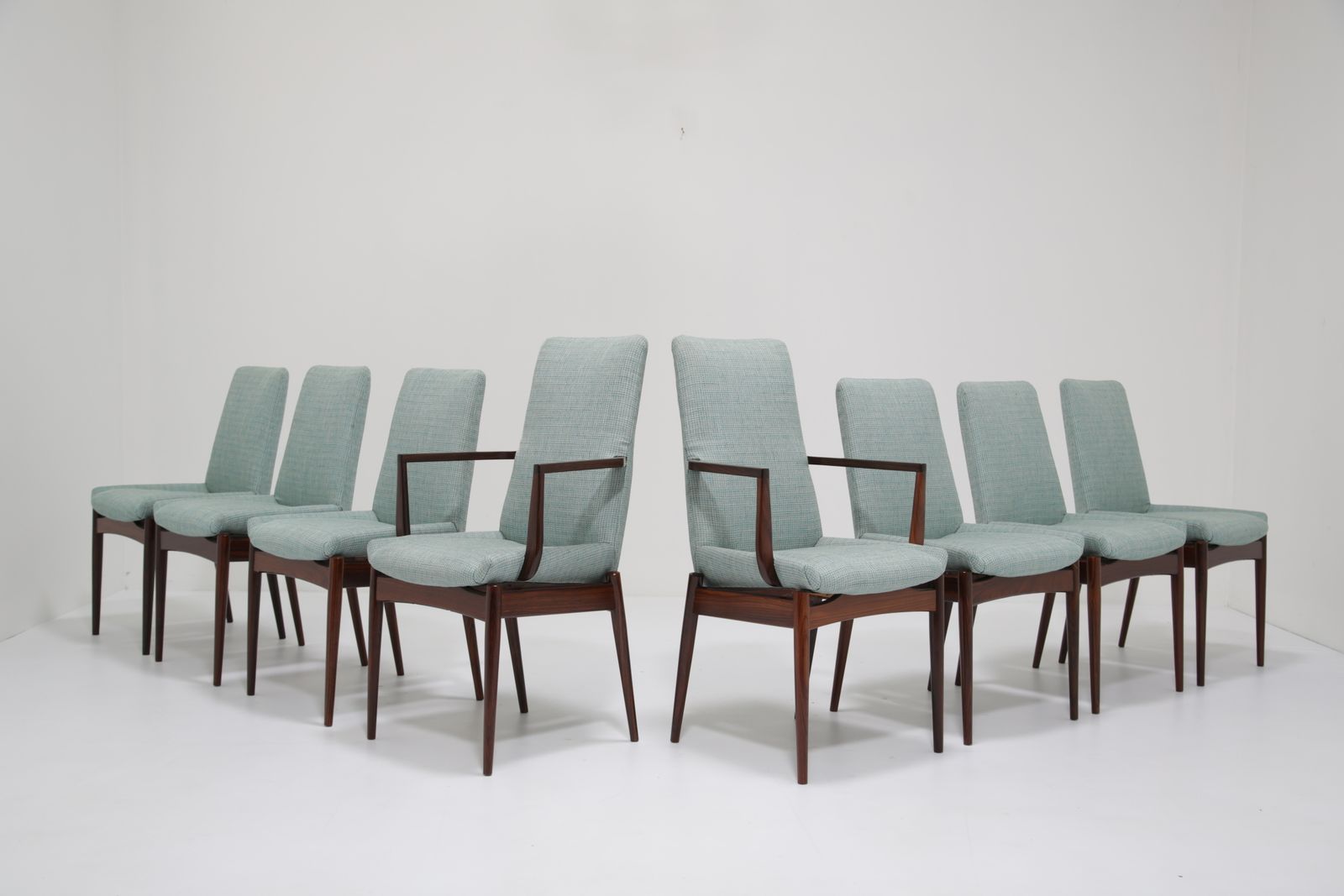 Vintage Set Of 8 Rosewood Dining Chairs, “Hamilton” By Robert Heritage For Archie Shine, 1960s