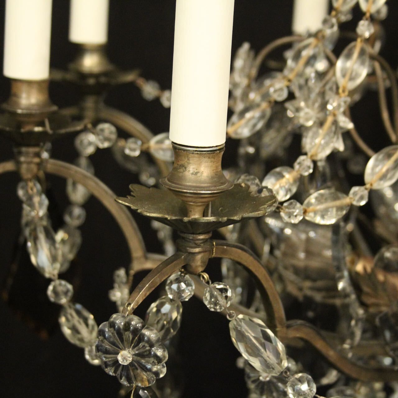 English Silver Gilded Bronze 15 Light Chandelier photo vinterior
