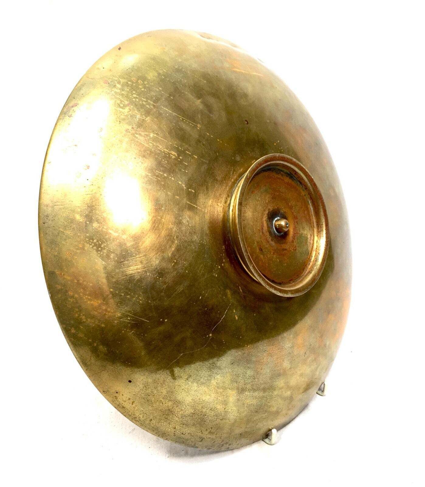 Antique Arts & Crafts Copper And Brass Charger / Tazza Large Size C.1900 photo vintage