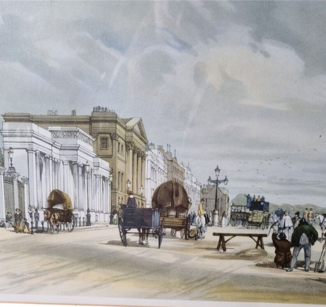 Thomas Shotter Boys 'Hyde Park' 19th Century Lithographs Hand Colouring Wall Art photo vinterior