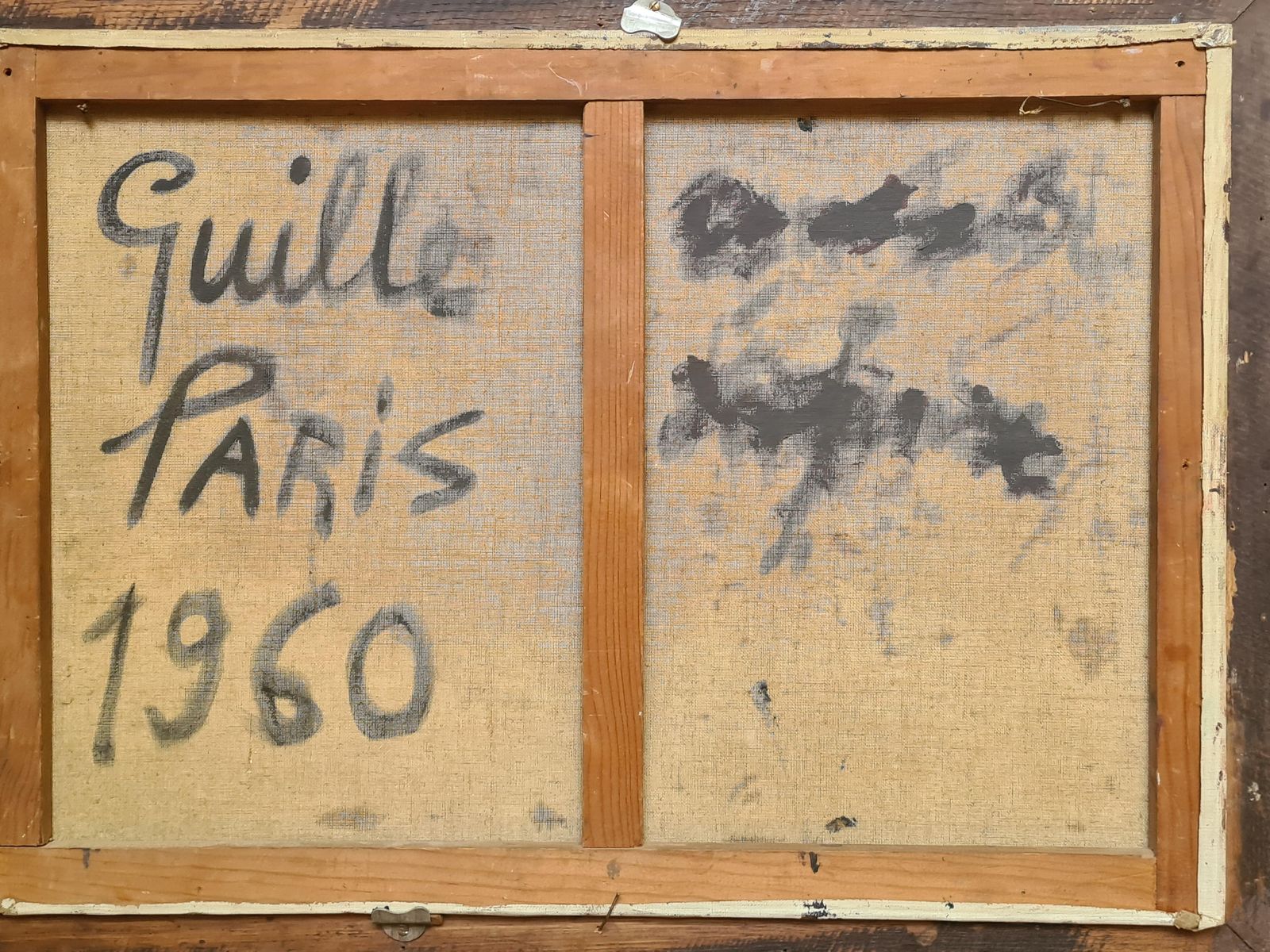 photo vintage Augustin Francois Guille Aka Archiguille, Paris School Cityscape, Circle Of Maurice Utrillo, La Mère Catherine Montmartre (1960)