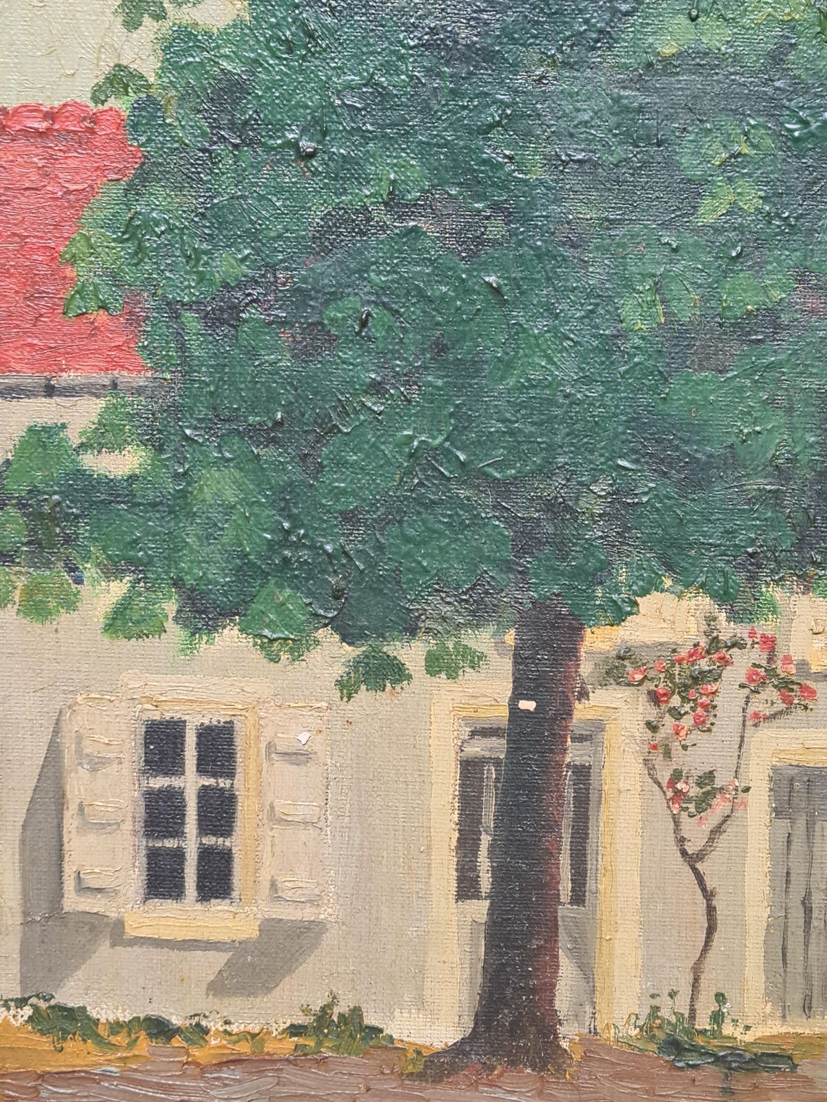 Naive Folk Art Village Street Scene photo Art