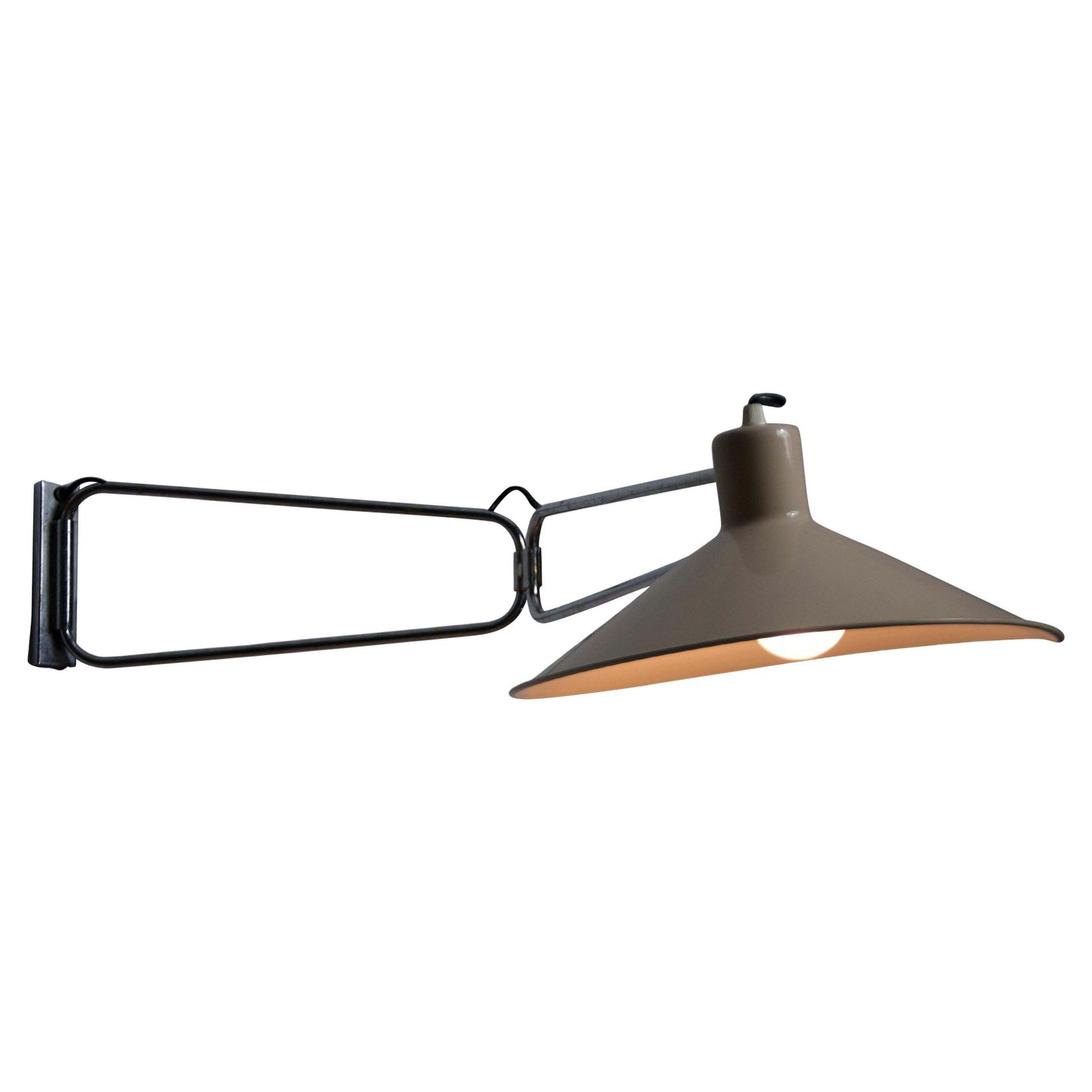 Mid Century Chrome Swing Arm Wall Lamp, France, 1950s