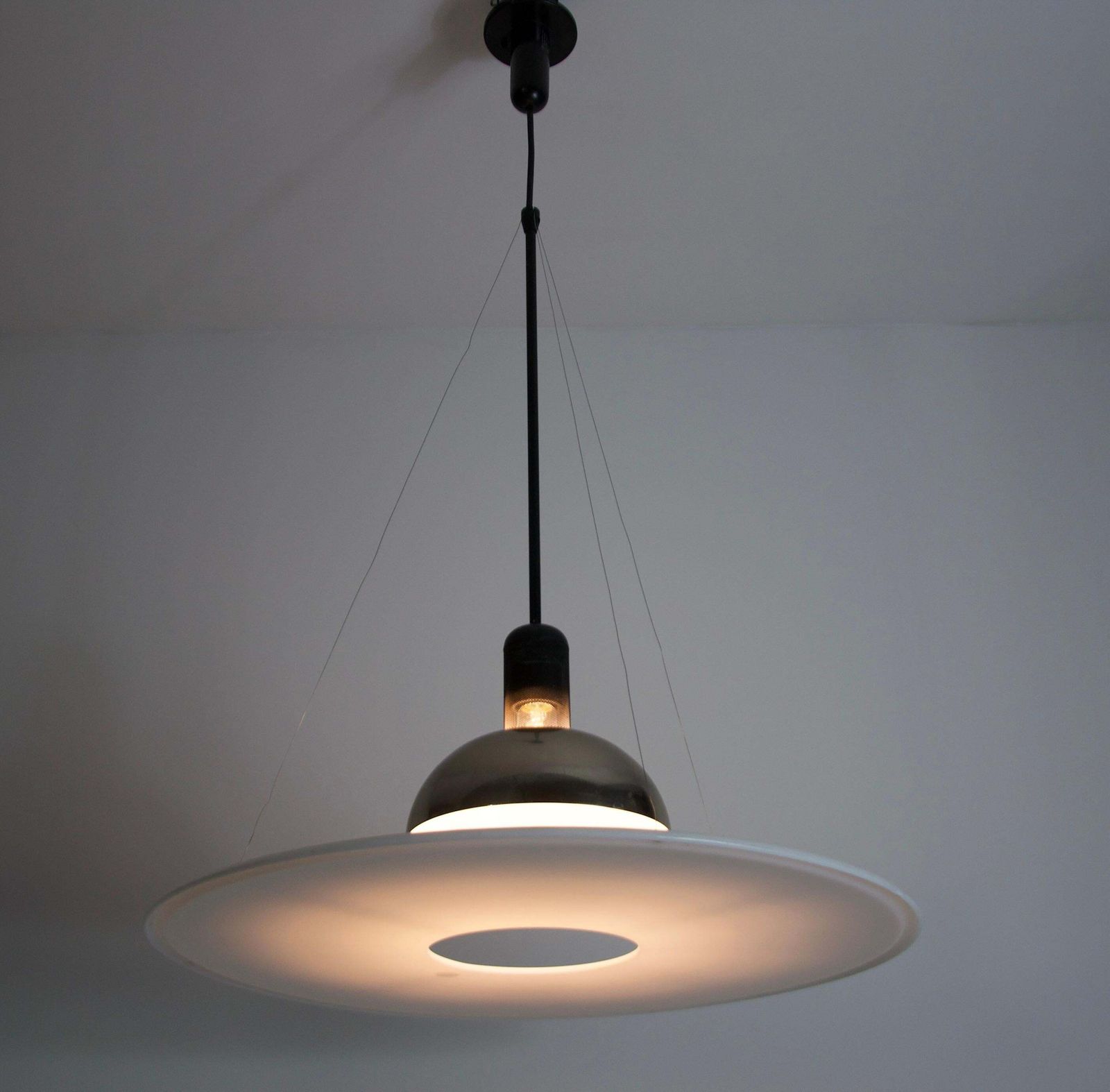 Italian Frisbi 850 Pendant Lamp By Achille Castiglioni For Flos, 1970s photo for sale