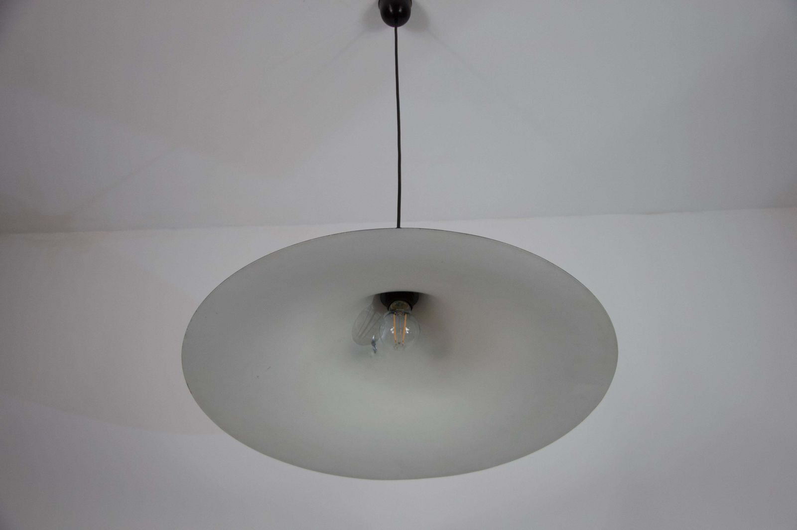 photo furniture Black Round Pendant Lamp By Fog & Mørup, 1970s