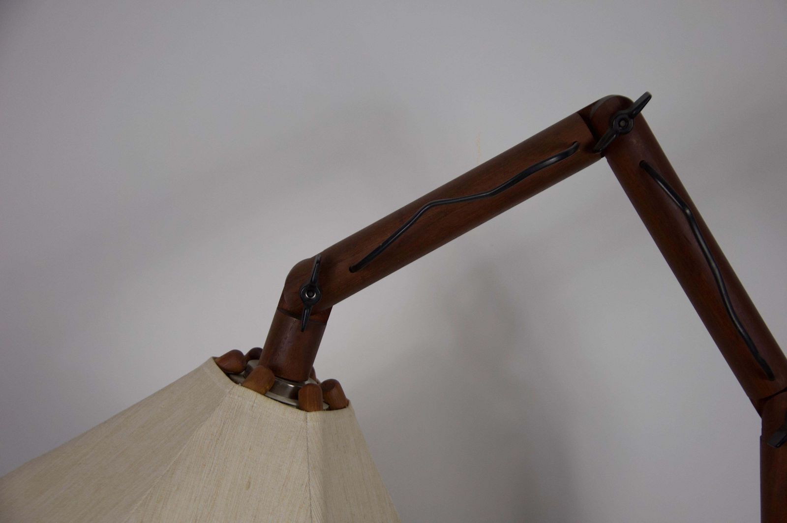 Adjustable Midcentury Wooden Floor Lamp By Domus, 1960s photo for sale
