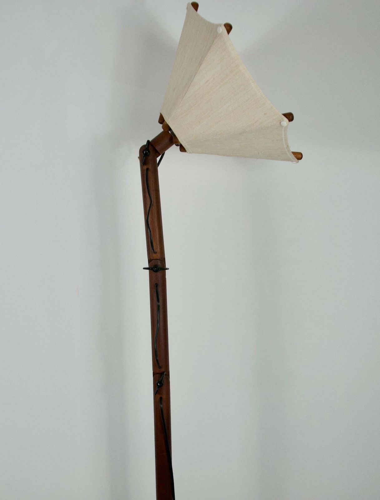 photo for sale Adjustable Midcentury Wooden Floor Lamp By Domus, 1960s