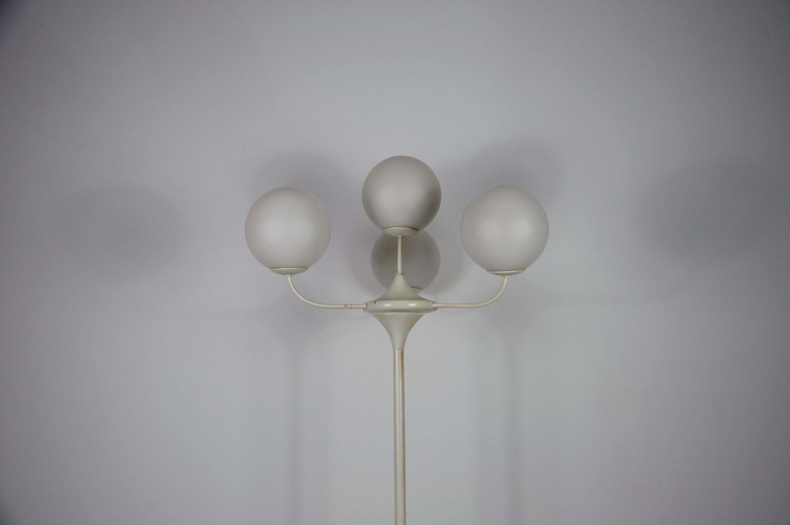 Midcentury White 4 Arm Space Age Floor Lamp By Max Bill For Temde 1960s photo furniture