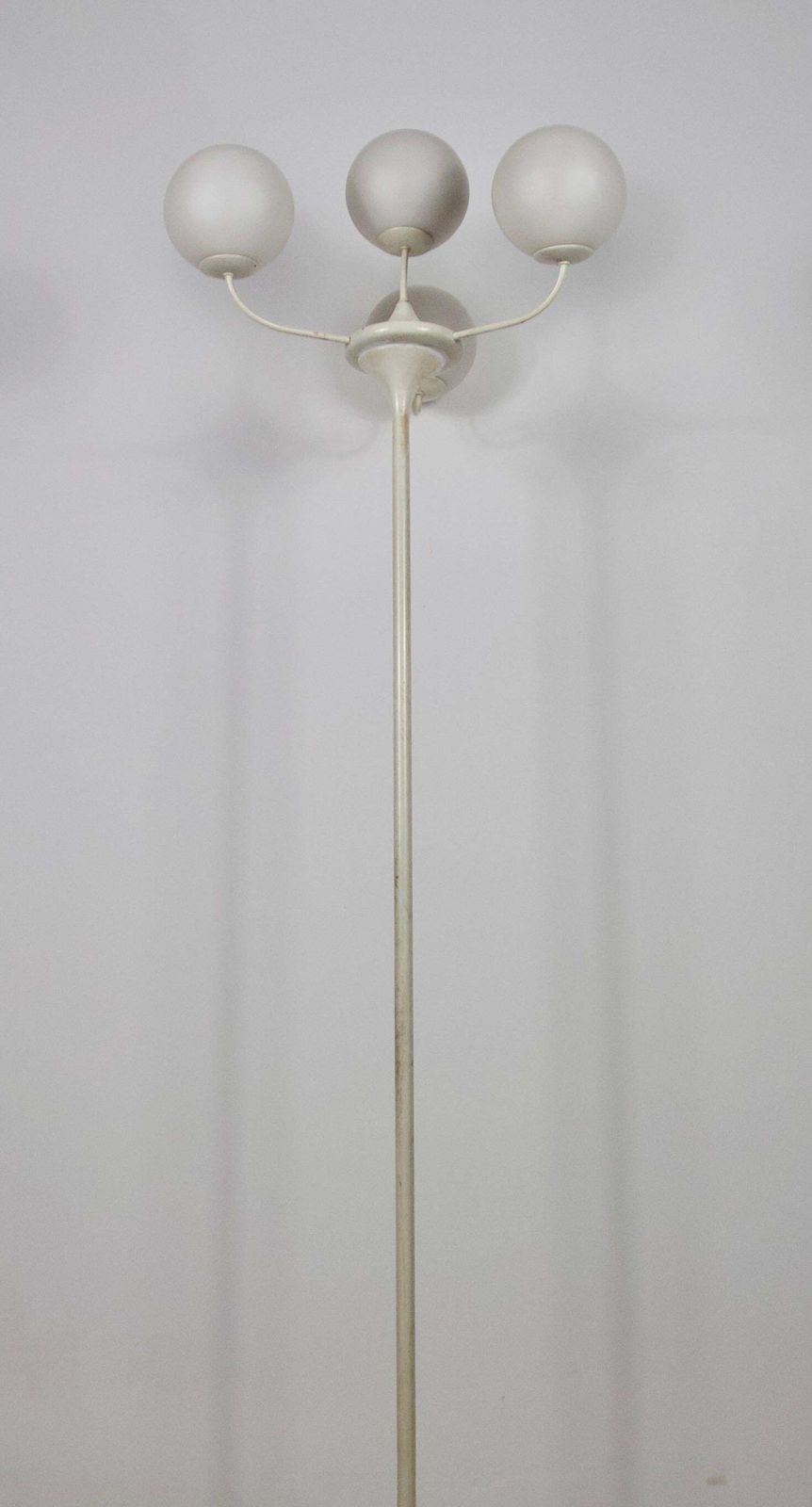 Midcentury White 4 Arm Space Age Floor Lamp By Max Bill For Temde 1960s photo vintage