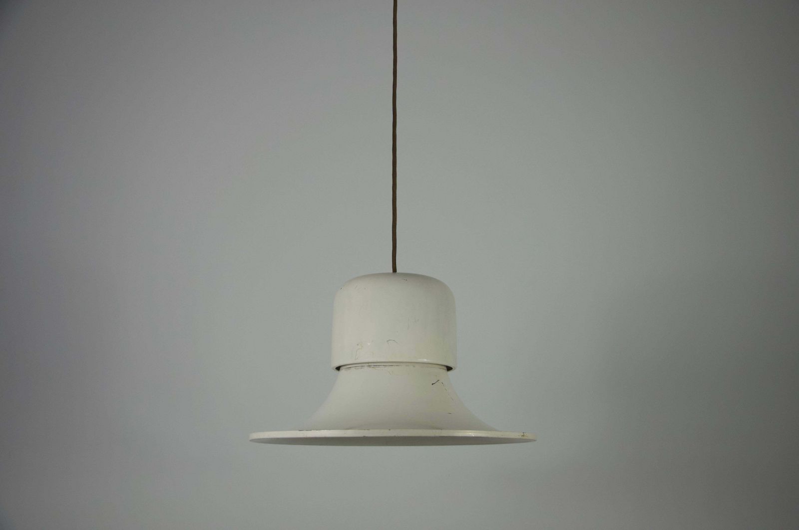 White Metal Hanging Lamp By Joe Colombo Stilnovo, Italy, 1950s photo buy