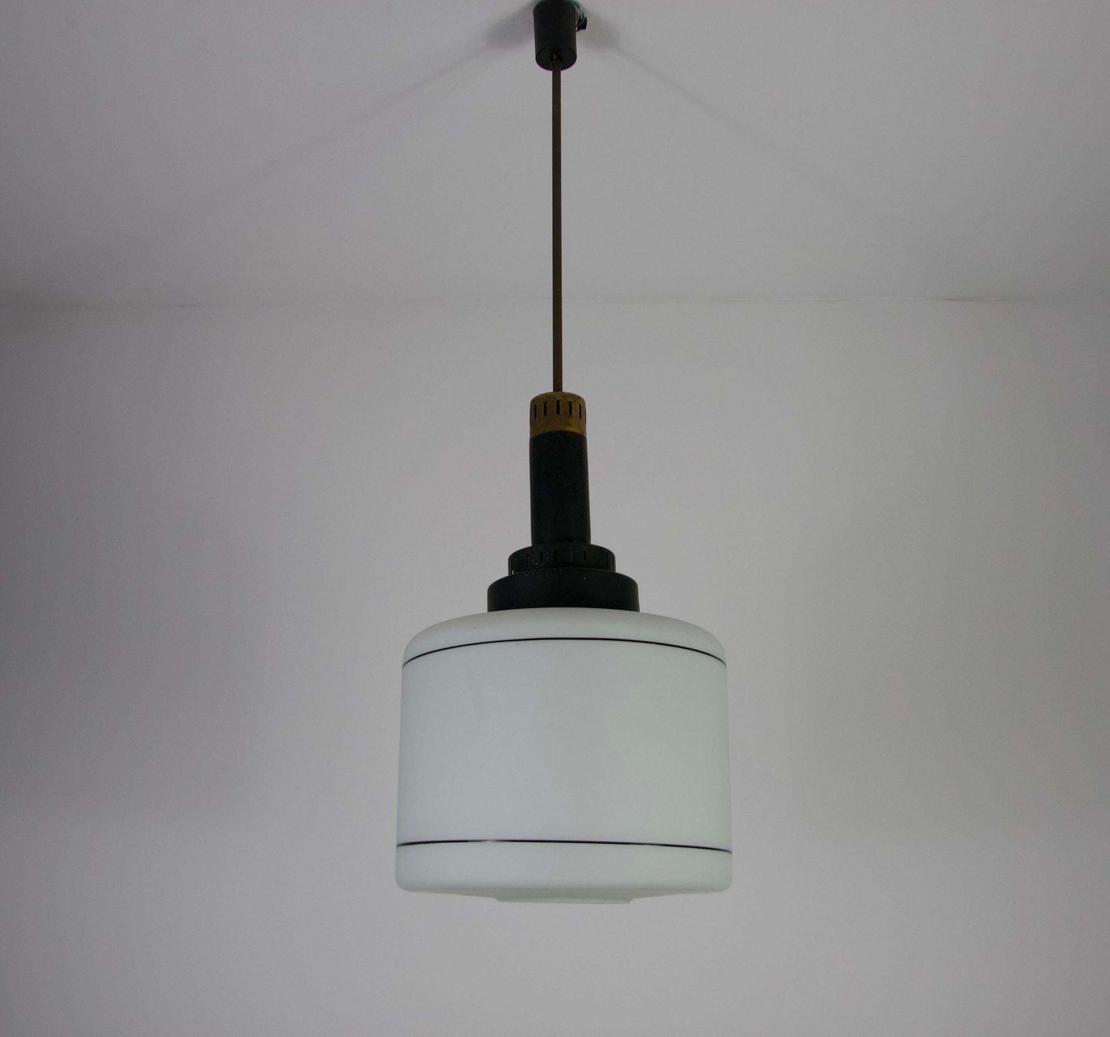 Mid Century Opal Glass Ceiling Lamp By Stilnovo, Italy, 1960s photo furniture