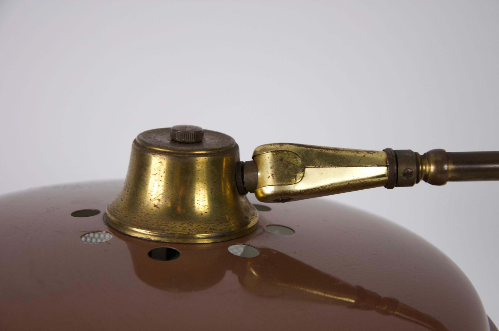 Lighting Mid Century American Brass And Metal Table Lamp, 1960s photo