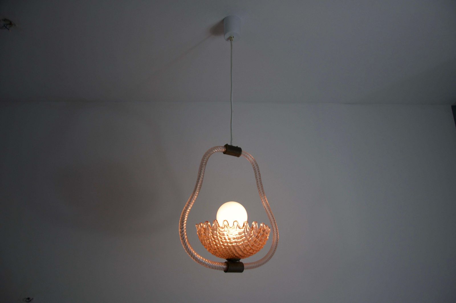 Murano Glass Chandelier By Barovier & Toso, Italy, 1940s photo for sale