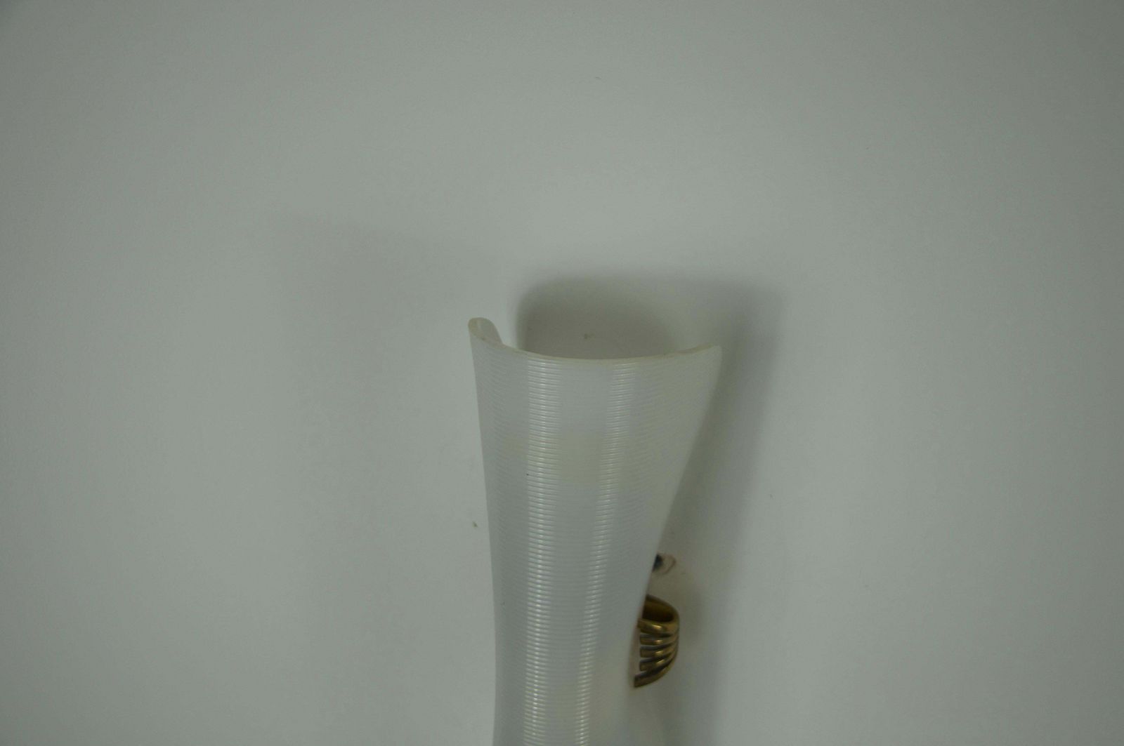 Pair Of Mid Century Brass And Plexi Glass Wall Lamps, Italy, 1960s photo vintage