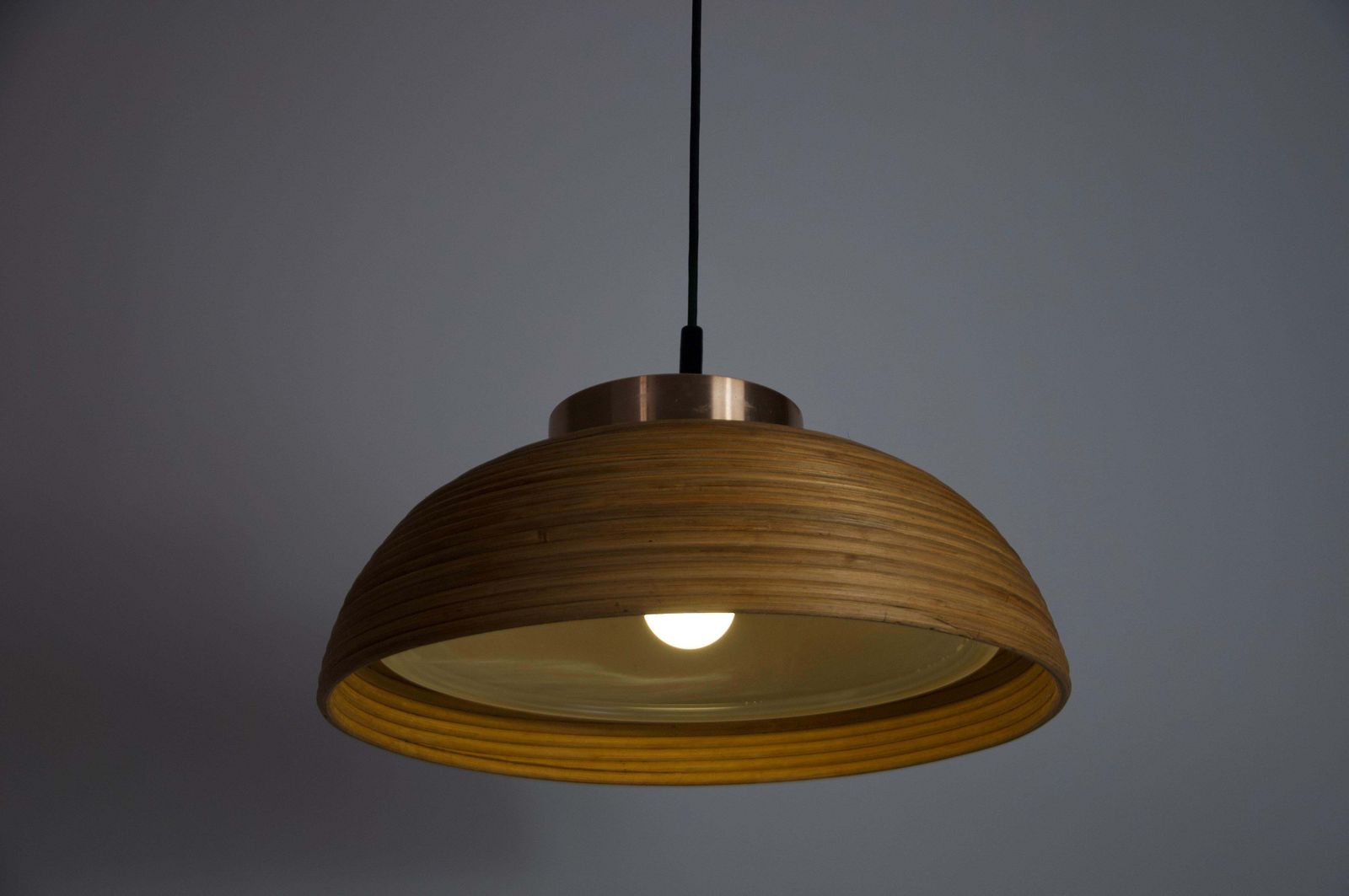 photo furniture Wooden And Glass Pendant Lamp By Doria, 1960s, Germany