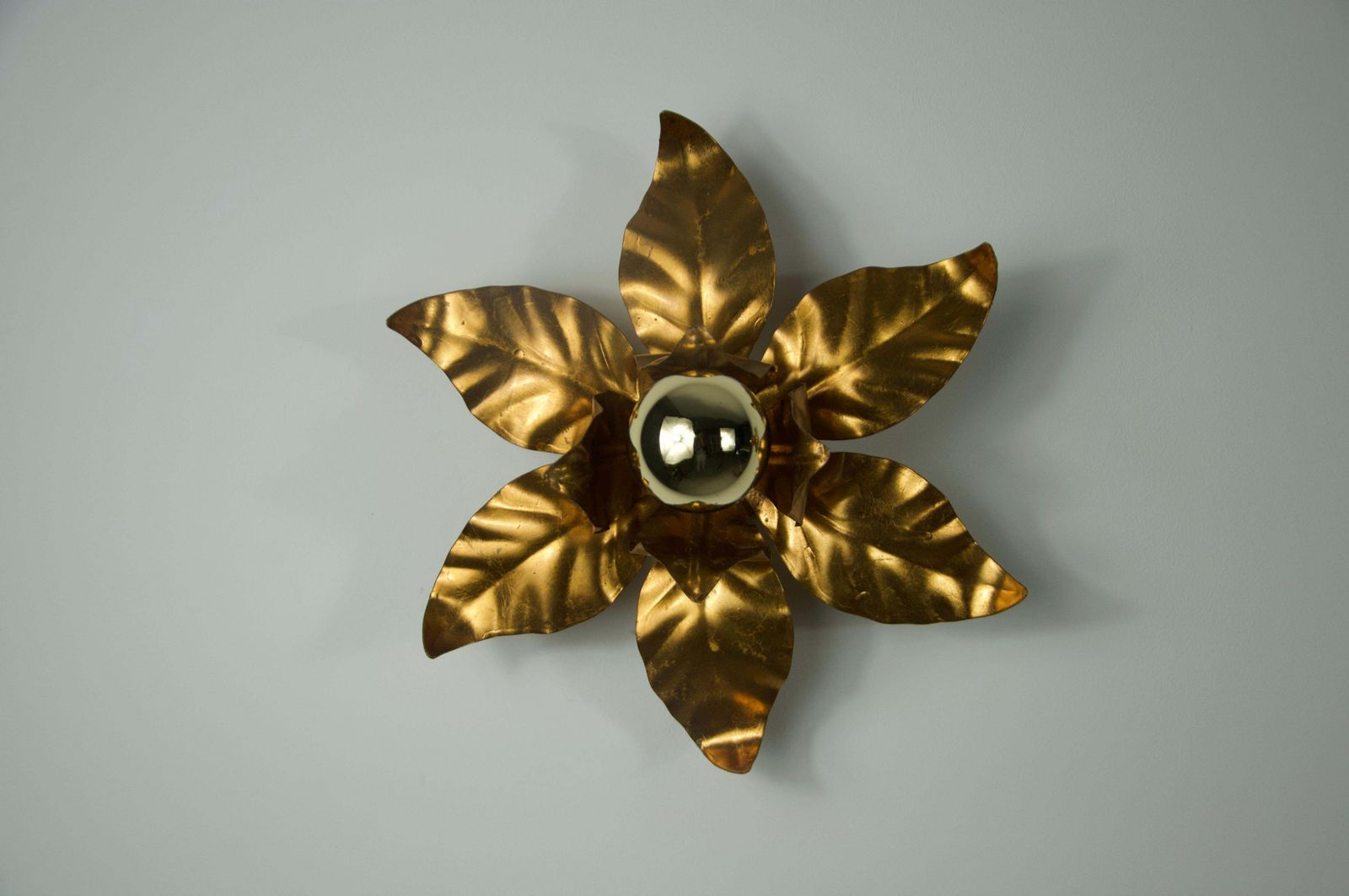 photo furniture Pair Of Florentine Flower Shape Wall Lamps By Hans Kögl, Germany, 1950s