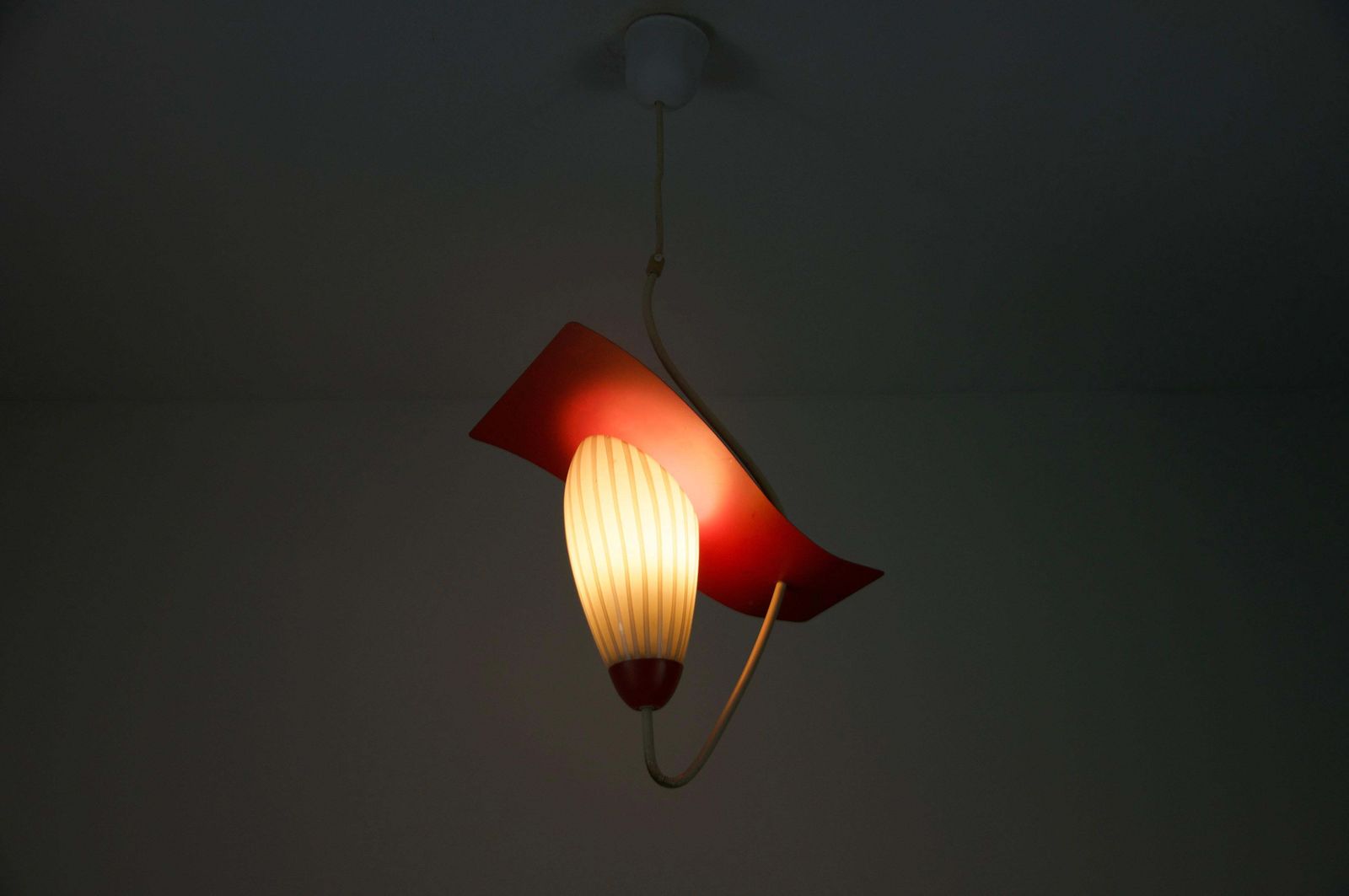 photo vinterior Mid Century Glass And Metal Sputnik Ceiling Lamp, Germany, 1960s