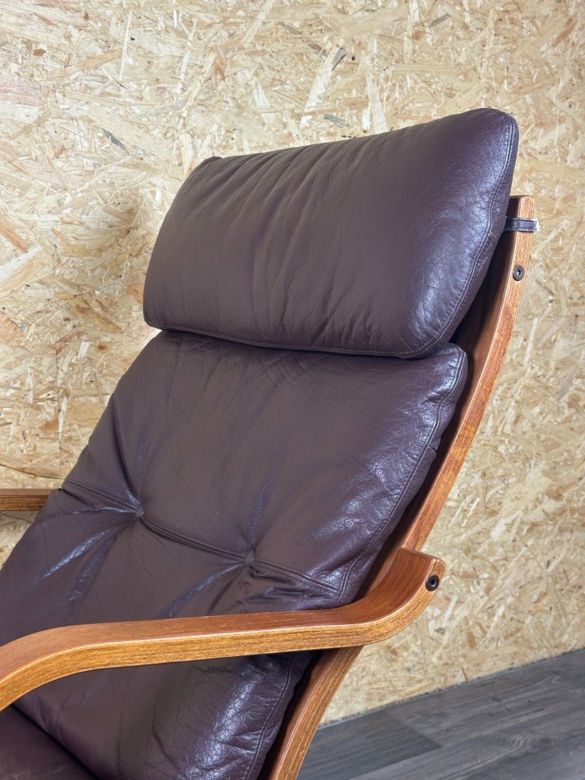 2x 60s 70s Armchairs Easy Chair Leather Armchairs Westnofa Norway Mid Century photo buy