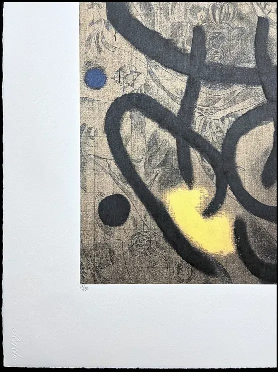 After Joan Miro Autoretrat Signed And Numbered Lithograph photo for sale
