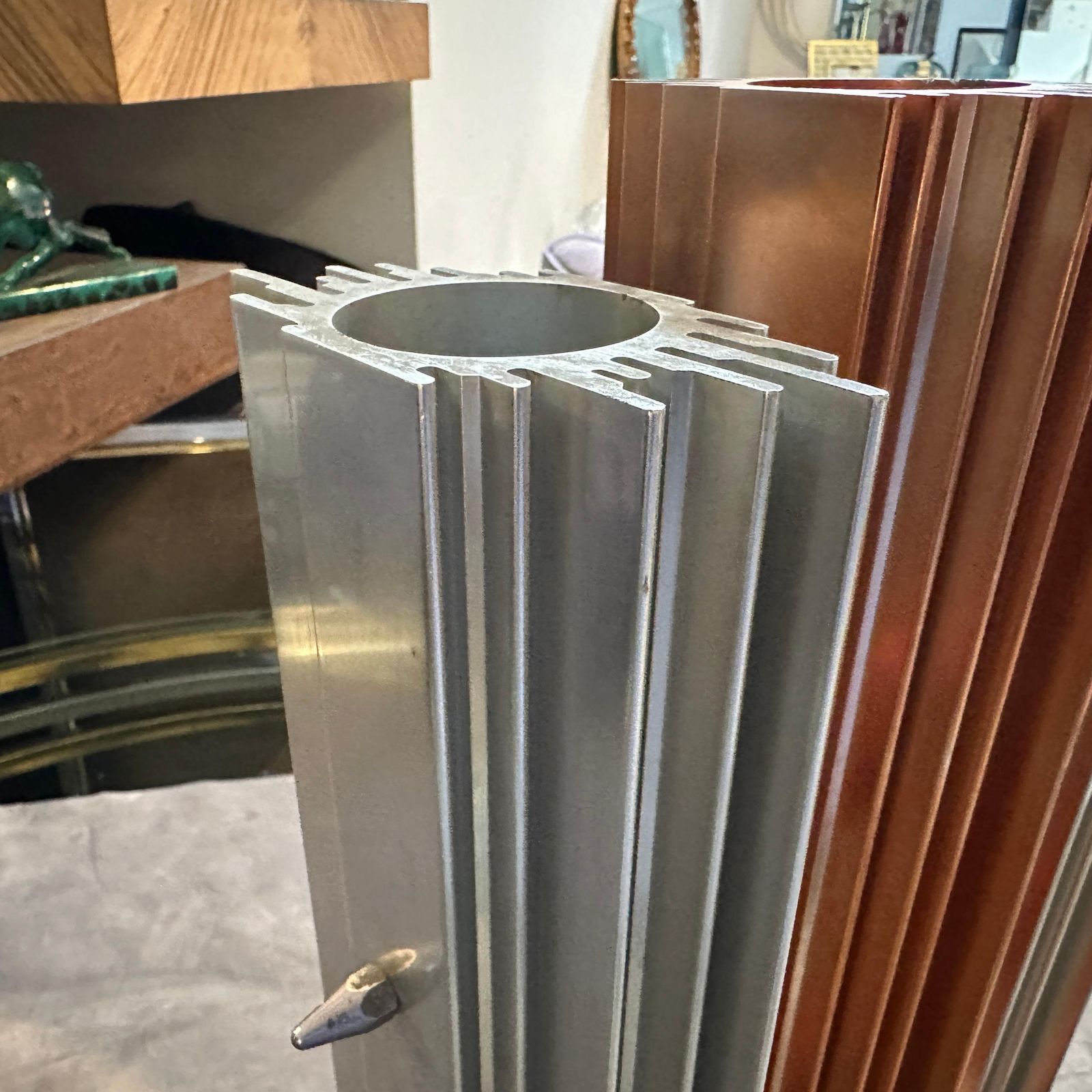 1980s Post Modern Aluminum Italian Sculpture photo for sale
