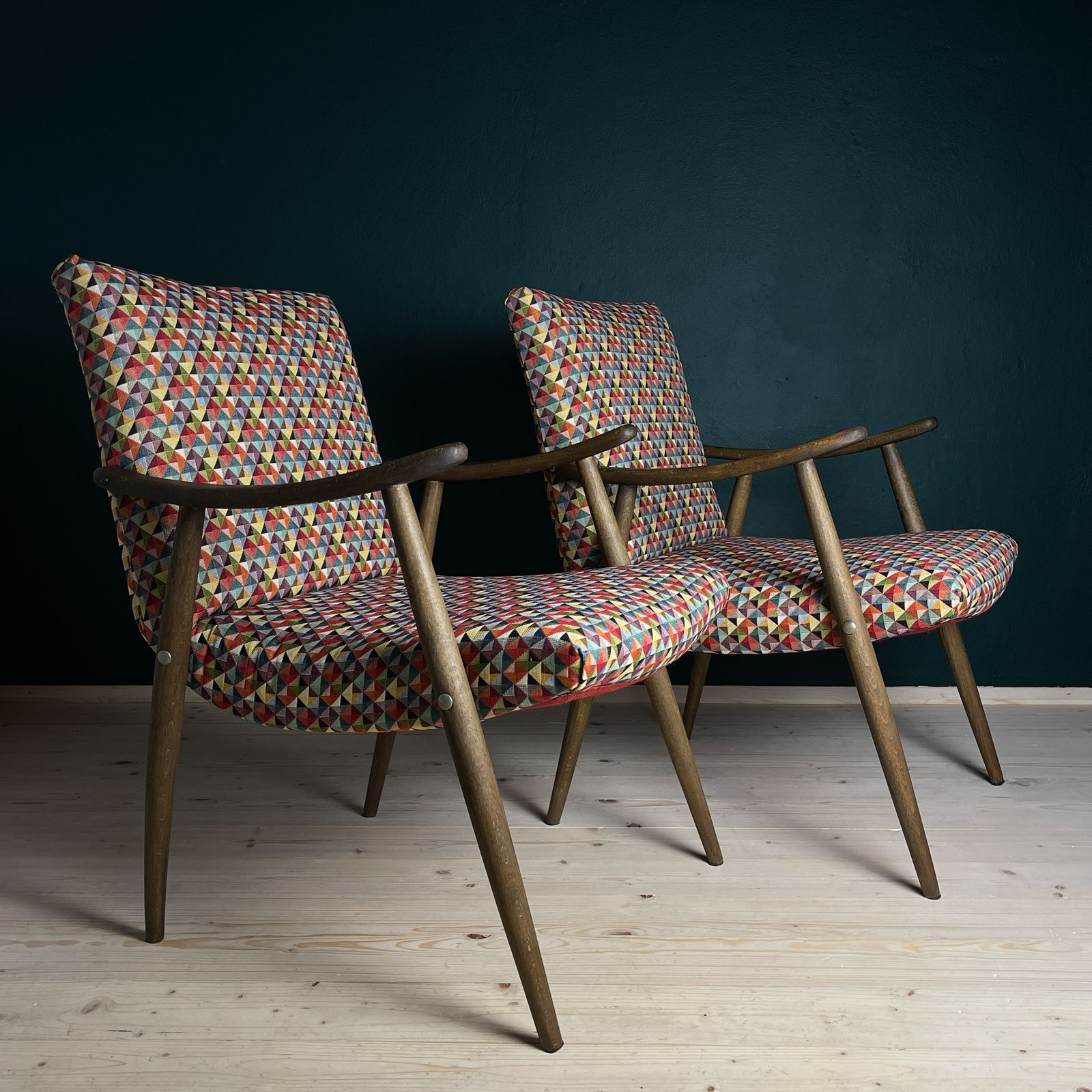 photo vintage Mid Century Armchair Bobi By Meblo, Yugoslavia 1960s, Set Of 2