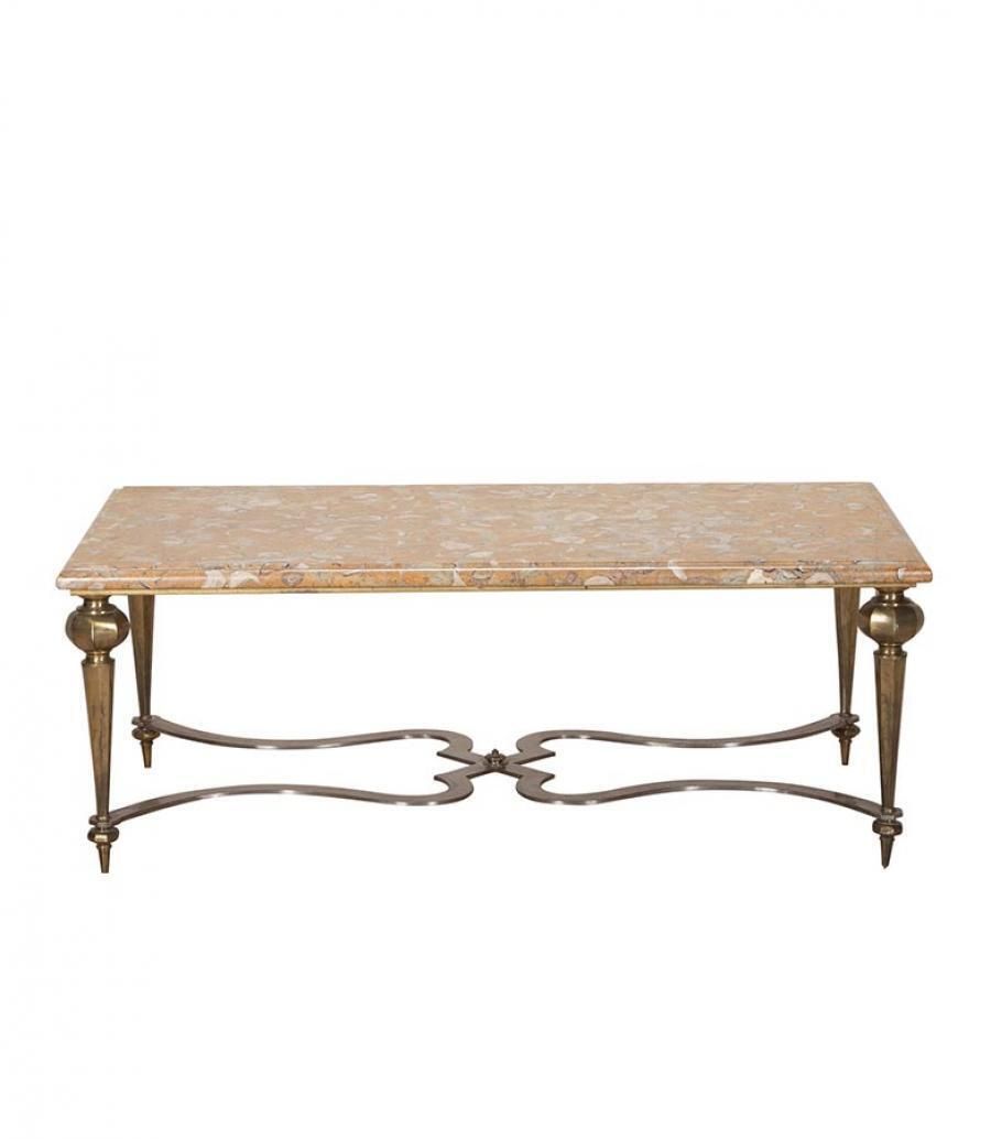 20th Century French Fossilised Marble Top Coffee Table photo furniture