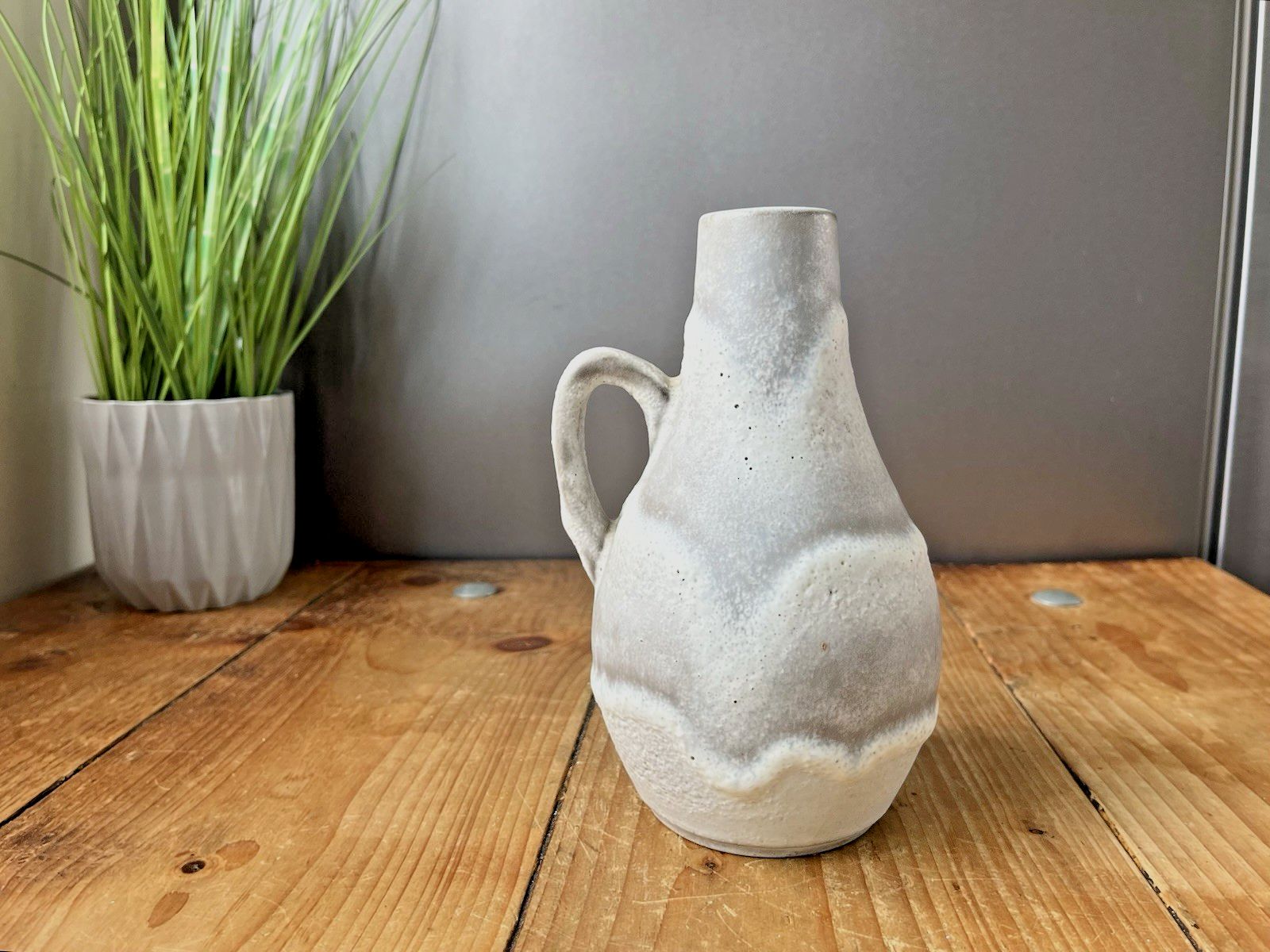 Mid Century Ceramano Island Fat Lava Era West German Pottery Vintage Jug Vase photo vinterior