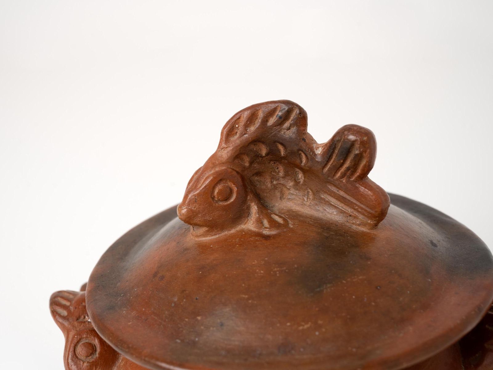 Primitive Clay Sasak Pot With Lid | Vintage Ceramic Lidded Pot | Clay Pot photo vinterior