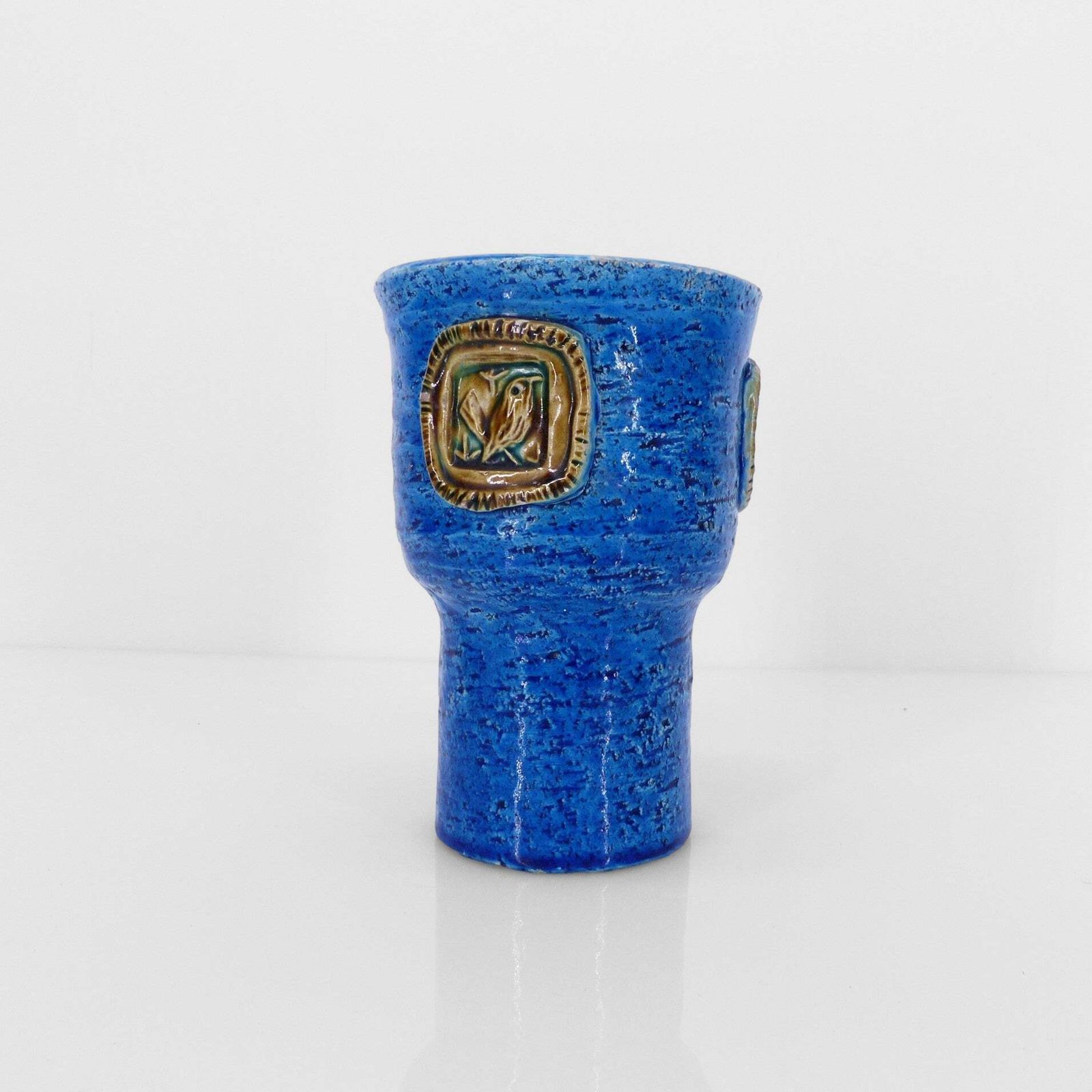 Rimini Blu Ceramic Mug Vase By Aldo Londi For Bitossi Italy 1970 photo furniture