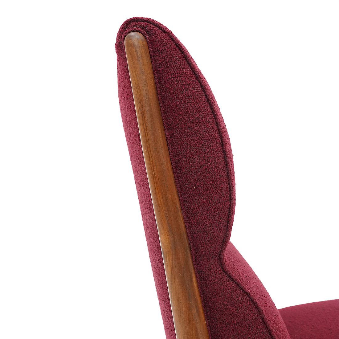 3750.0 Pair Of Wooden And Bouclé Armchairs, 1940s photo