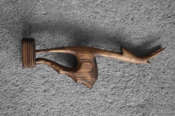 Danish Mid Century Modern Dark Wood Gazelle Figurine, 1960s photo vintage
