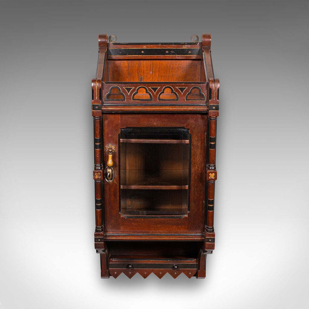 Antique Reception Hall Cabinet, English, Cupboard, Aesthetic Period, Victorian photo for sale