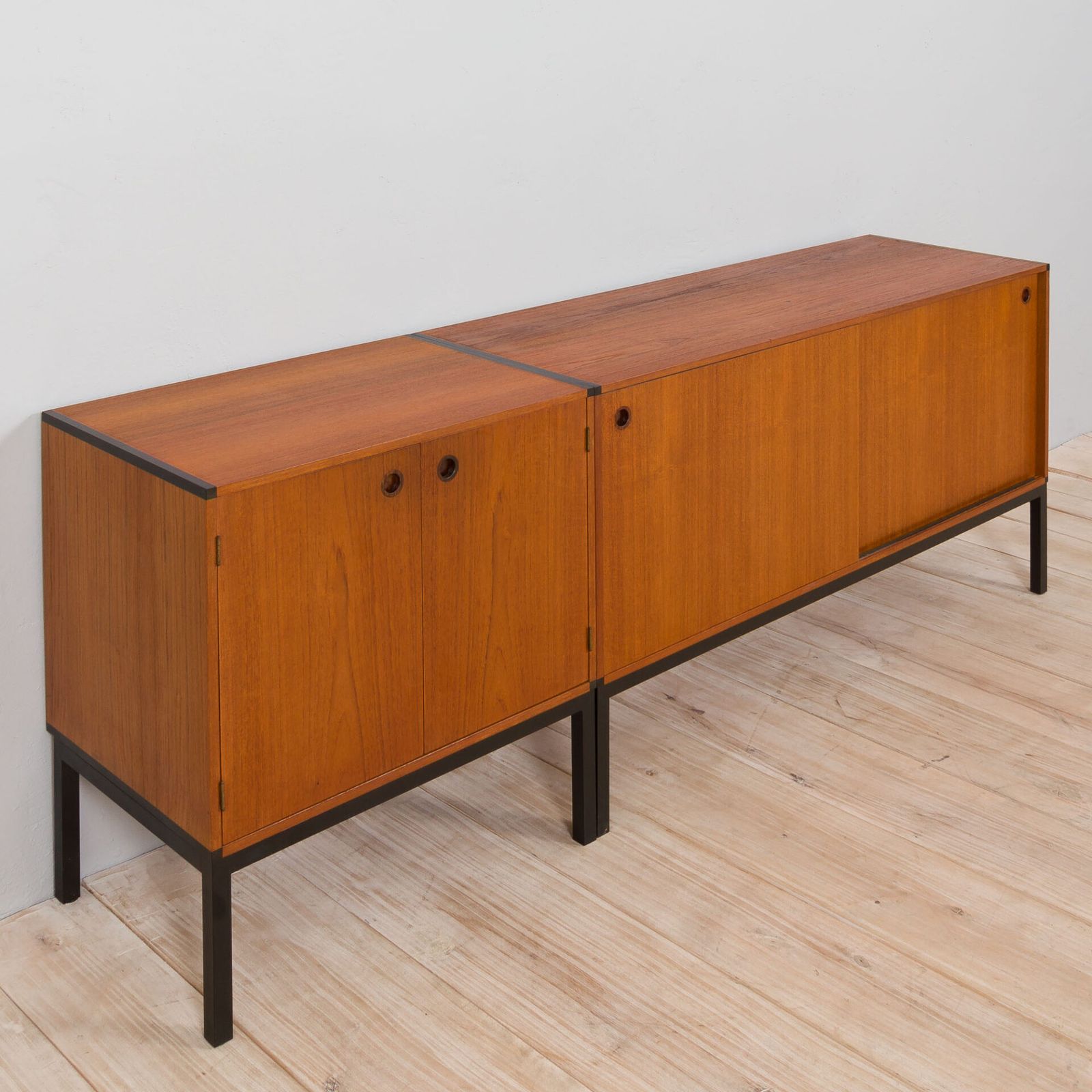 Furniture Set Of 2 Teak Credenzas By Aksel Kjersgaard Danish Sideboard, 1960s photo