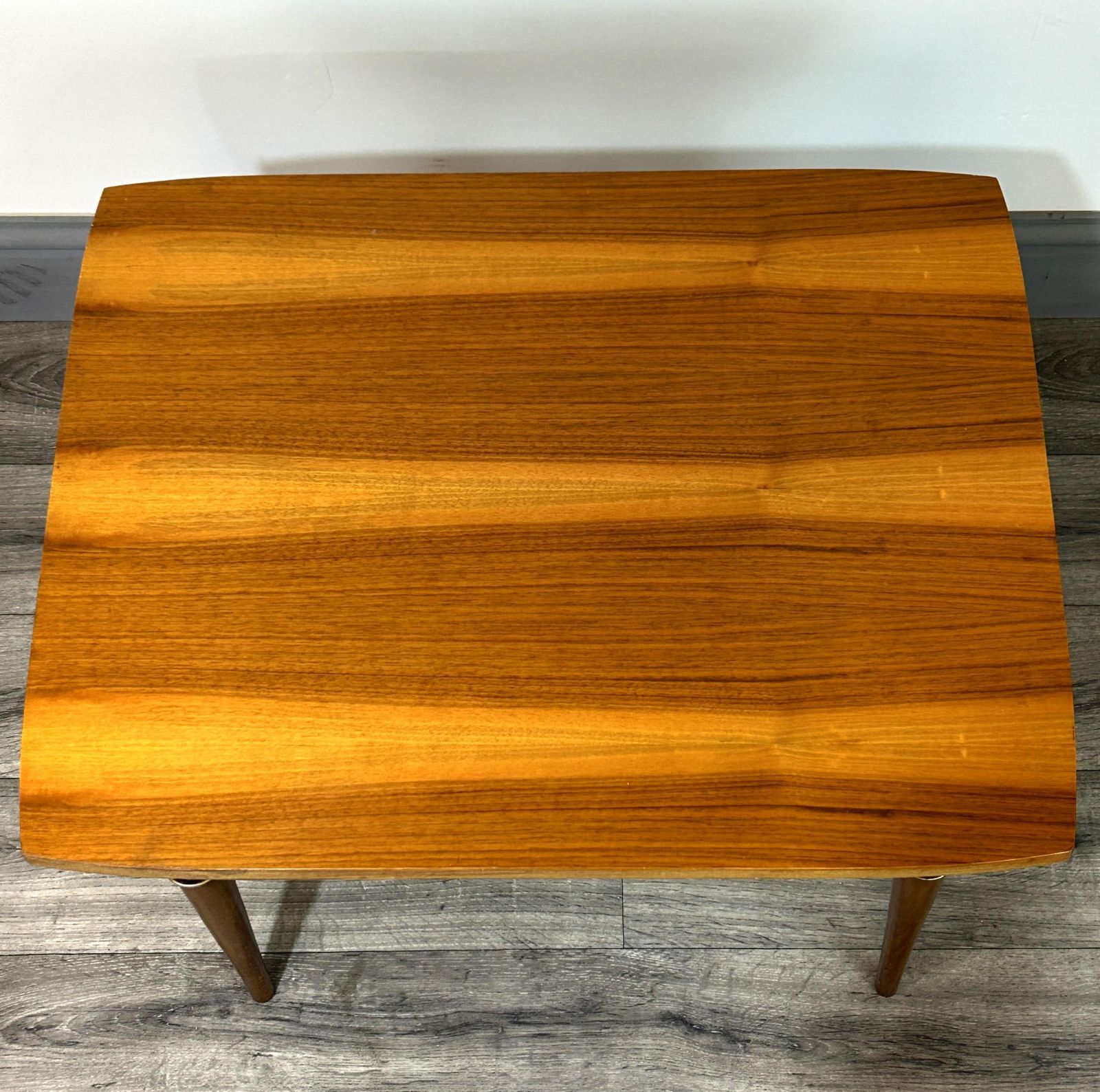 photo furniture Stunning Mid Century Two Toned Teak Coffee Table With Magazine Shelf 50's/60's