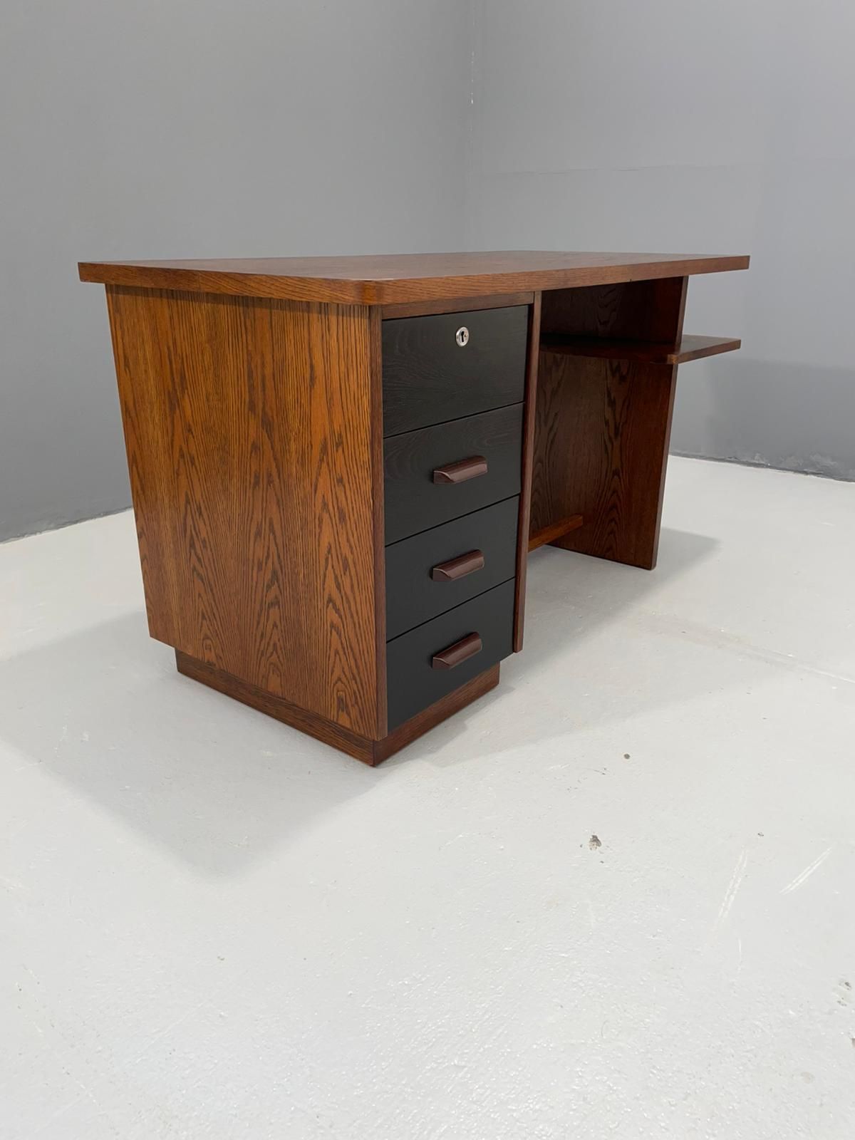 photo furniture Fully Restored 1950s Writing Desk By Jindřich Halabala For Jitona – Czech Mid Century Modern