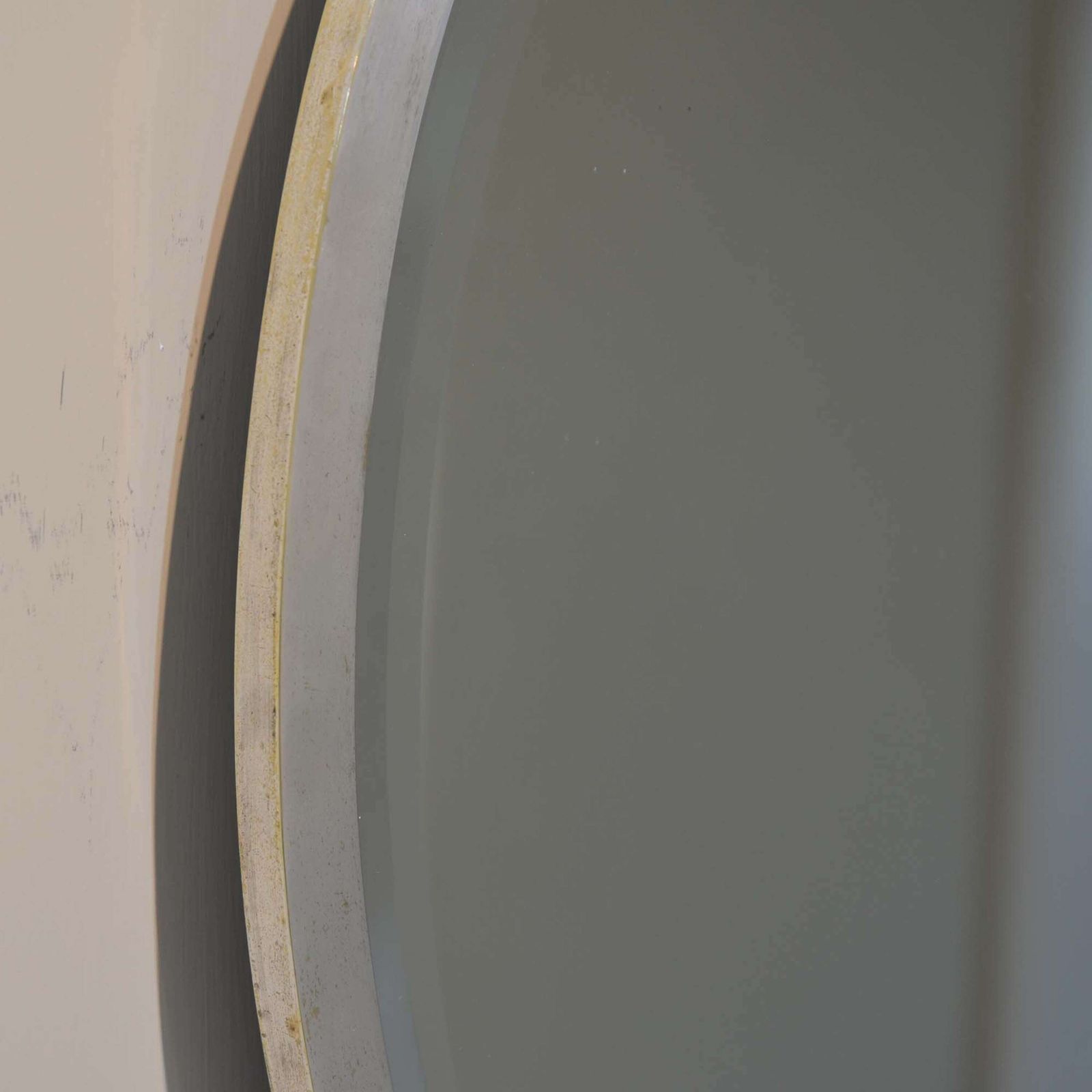 Mid Century French Nickel Plated Round Mirror photo vinterior