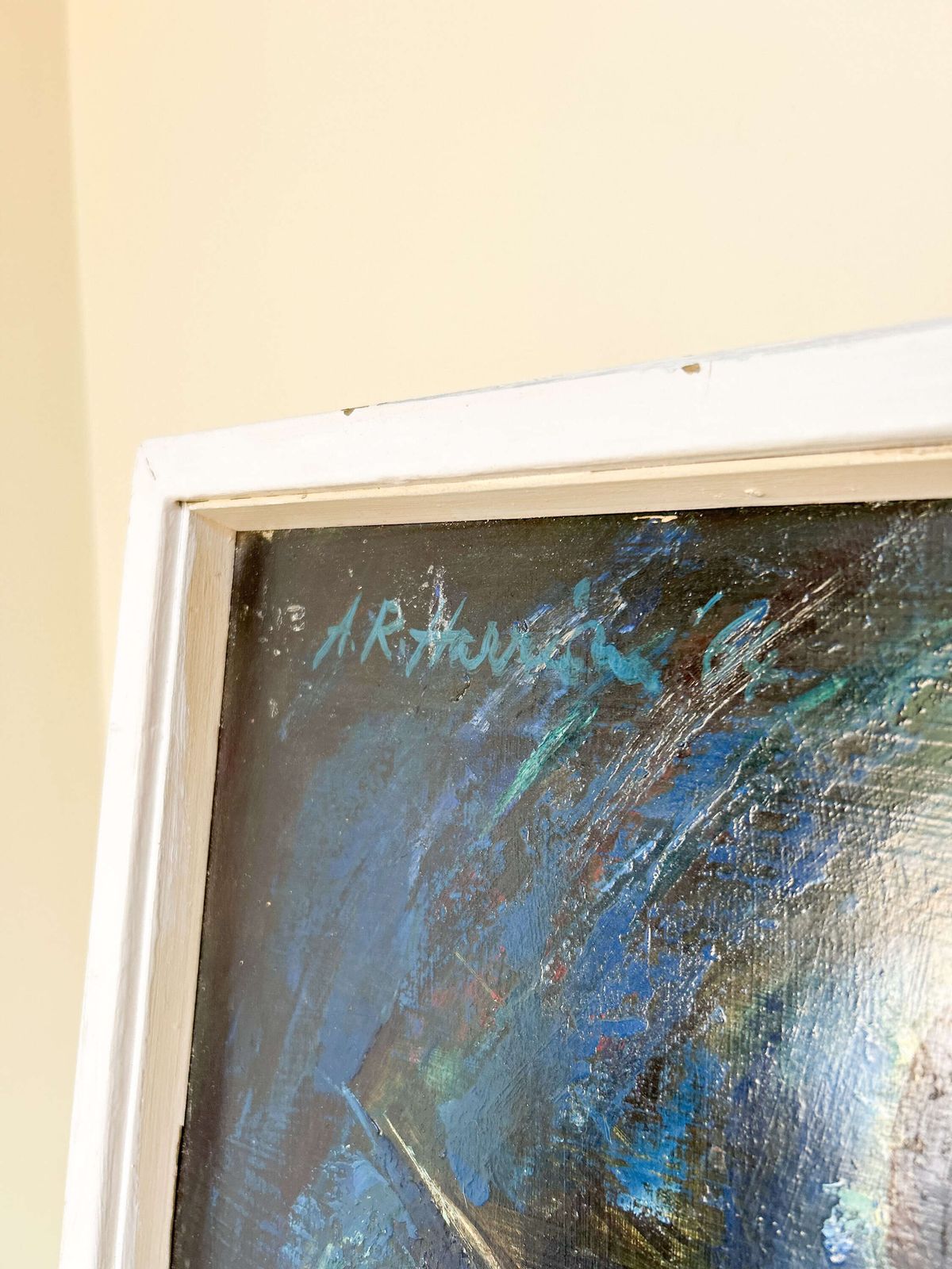1964 Original Oil Painting By A.R. Harrison | Pop Art With Abstract & Pin Up Elements photo Art