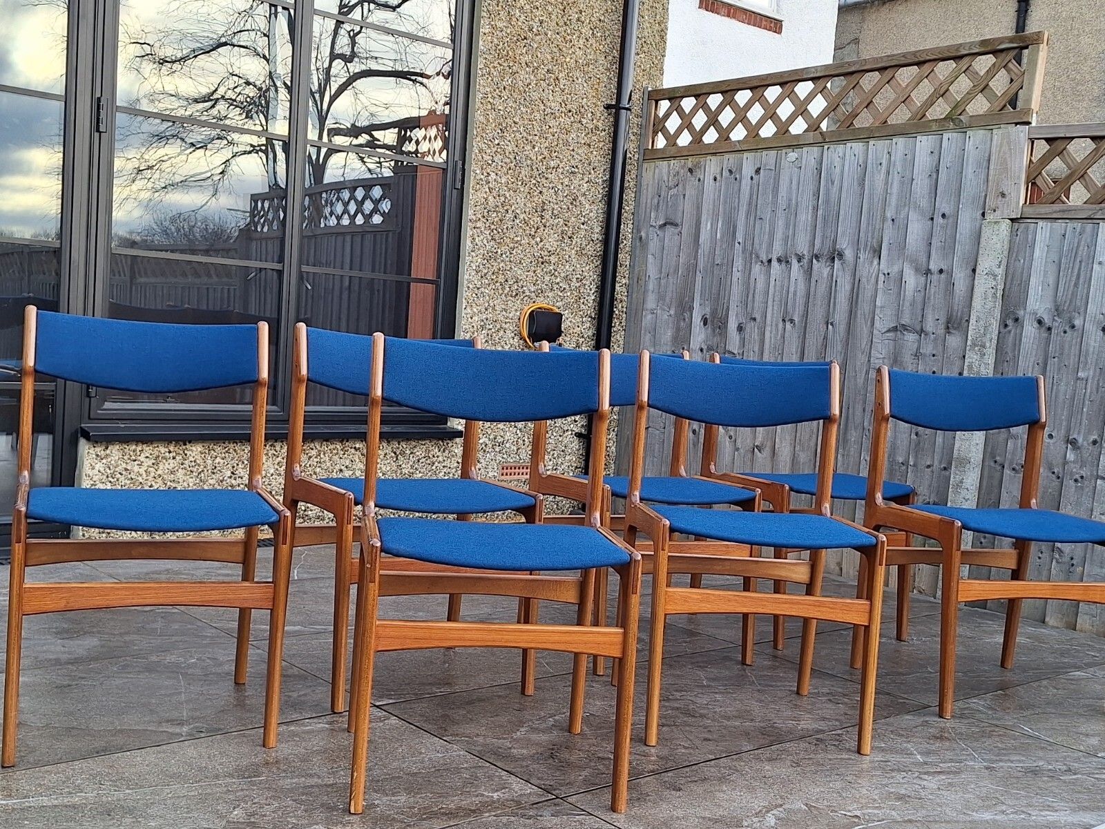 7 Vintage Danish Chairs By Erik Buch, Midcentury photo furniture