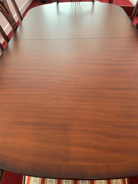 photo vinterior Late 20th Century, Twin Pedestal 9 Piece Dining Table Set In George III Style