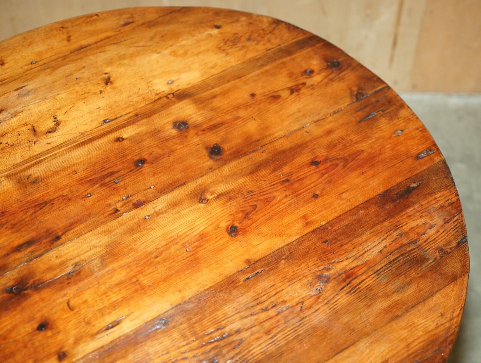 19th Century Primative Pine Cricket Table Stunning Timber Patina Must See Pics photo vinterior